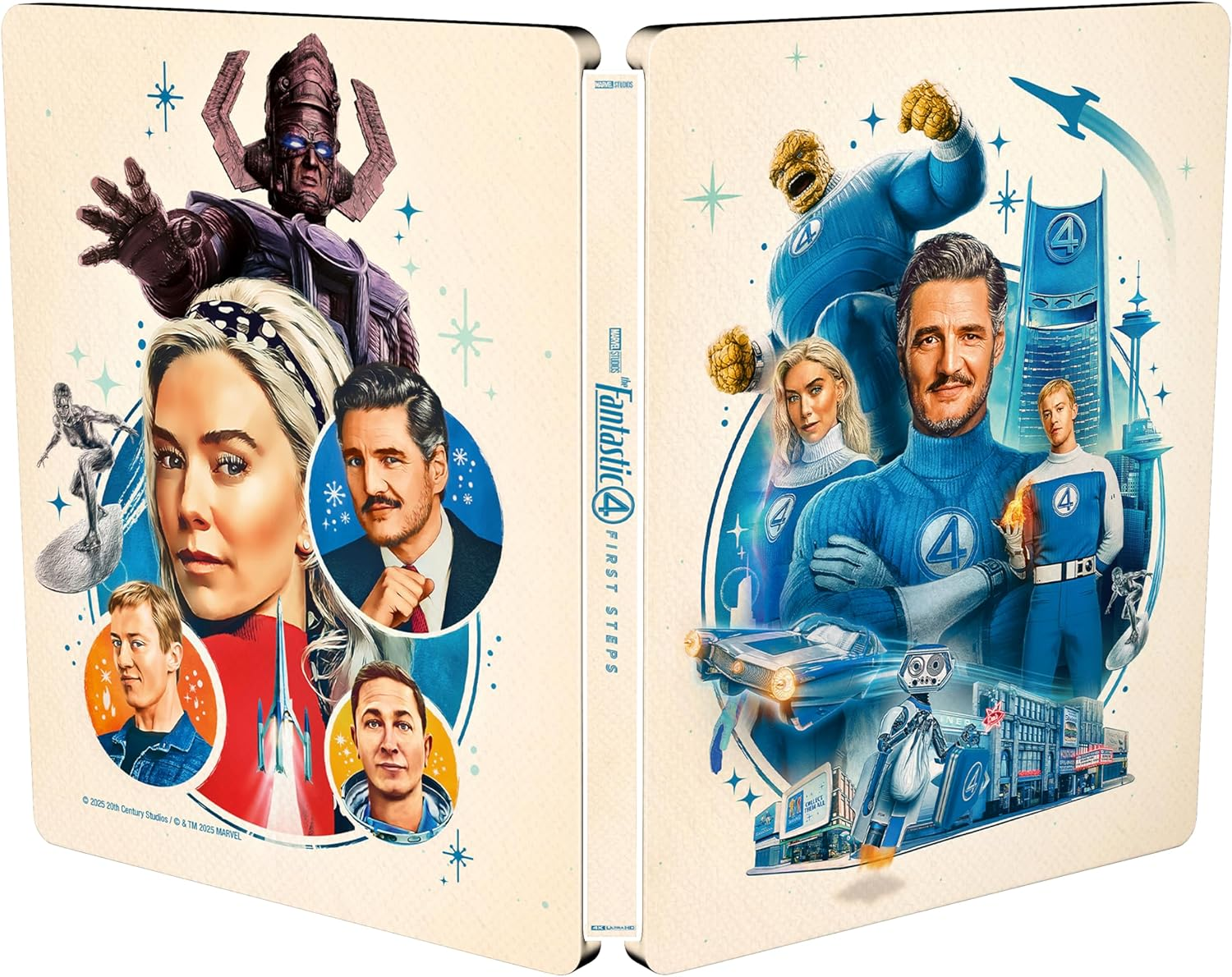 Marvel Studios' the Fantastic Four: First Steps 4K Ultra HD/BD Steelbook (With 5 X Collectible Character Artcards) [Blu-Ray] [Region Free] image number 3