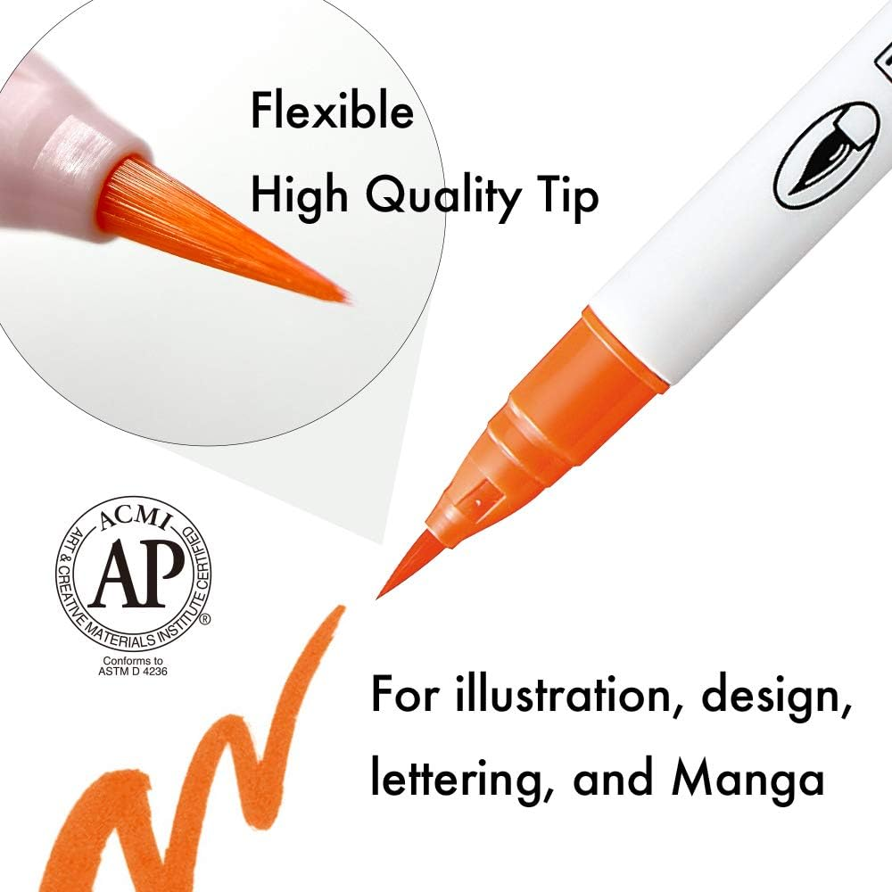 Kuretake ZIG CLEAN COLOR Real Brush 48 Colors Set image number 4