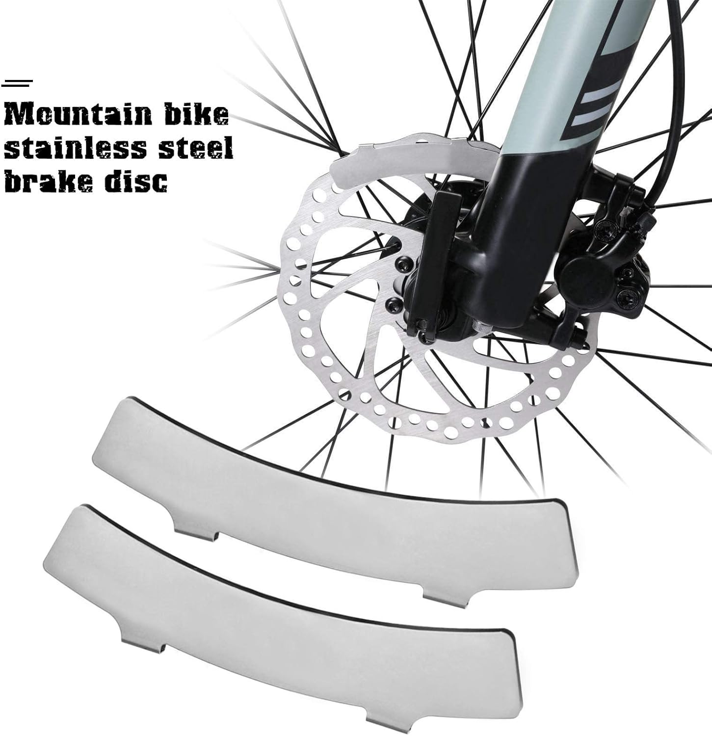 Emsea 2 Pairs of Bike Arc Disc Brake Pads Gap Regulator Rotor Adjustment Alignment Tool Stainless Steel for MTB Mountain Bike image number 1