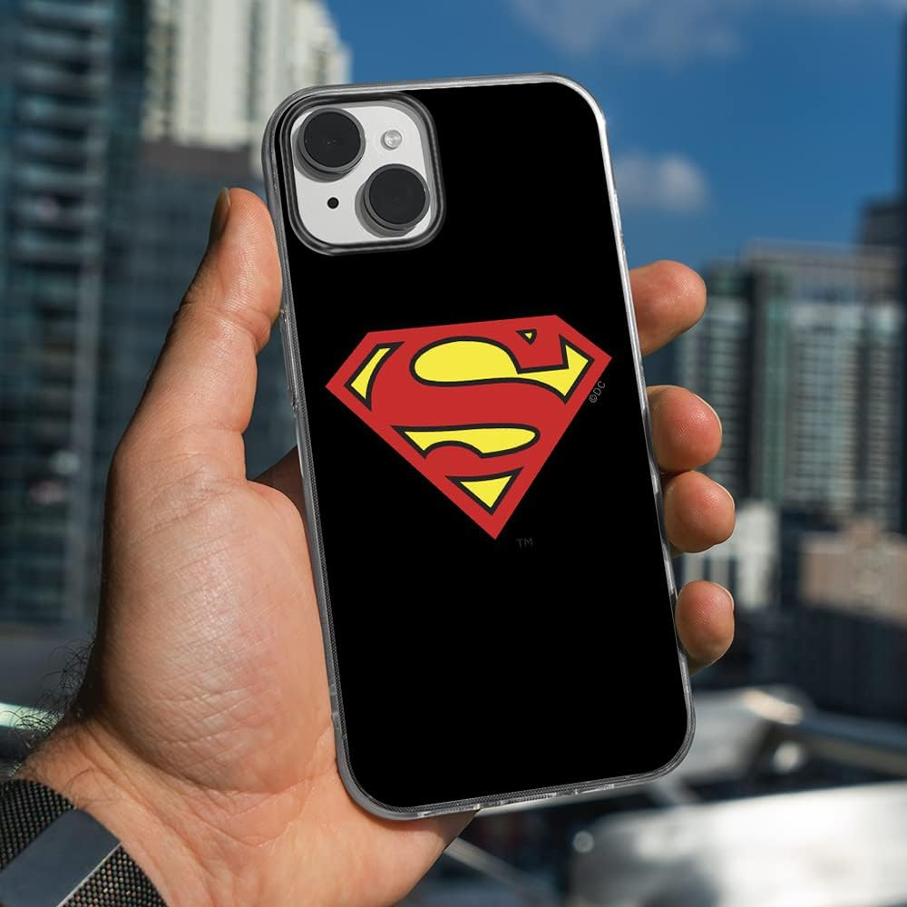ERT Group Superman 002 Licensed TPU Phone Case for Iphone 14 Plus, Black image number 4