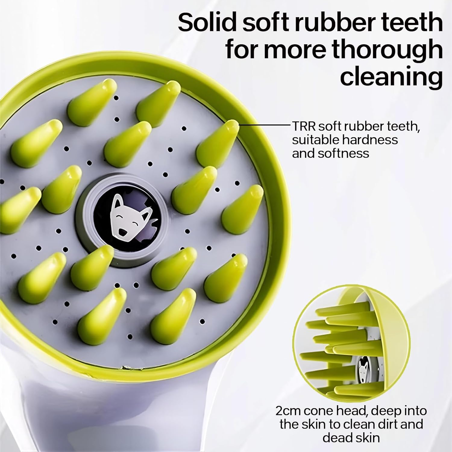 Pet Dog Grooming Shower Head with Massage Brush Functionality and Water-Saving Pause Feature, Shower Grooming Shower Head for Cats and Dogs (White) image number 4