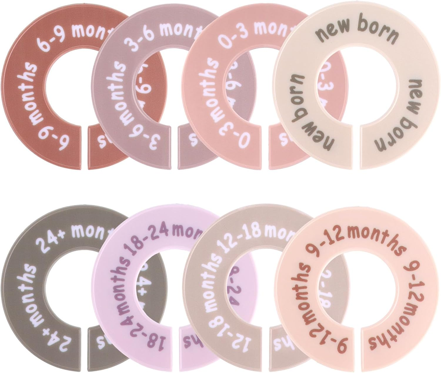 8Pcs Baby Clothes Dividers for Closet, Plastic Nursery Closet Organizers round Size Dividers for Newborn Toddler Age Labels Wardrobe Decor & Storage Solution image number 6