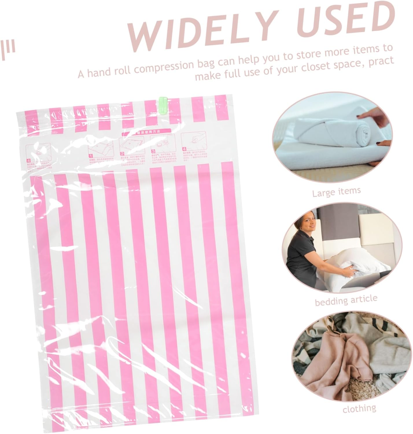 OKUMEYR 10Pcs Space Saving Storage Bags Vacuum Sealer Bags for Travel Accessories image number 4