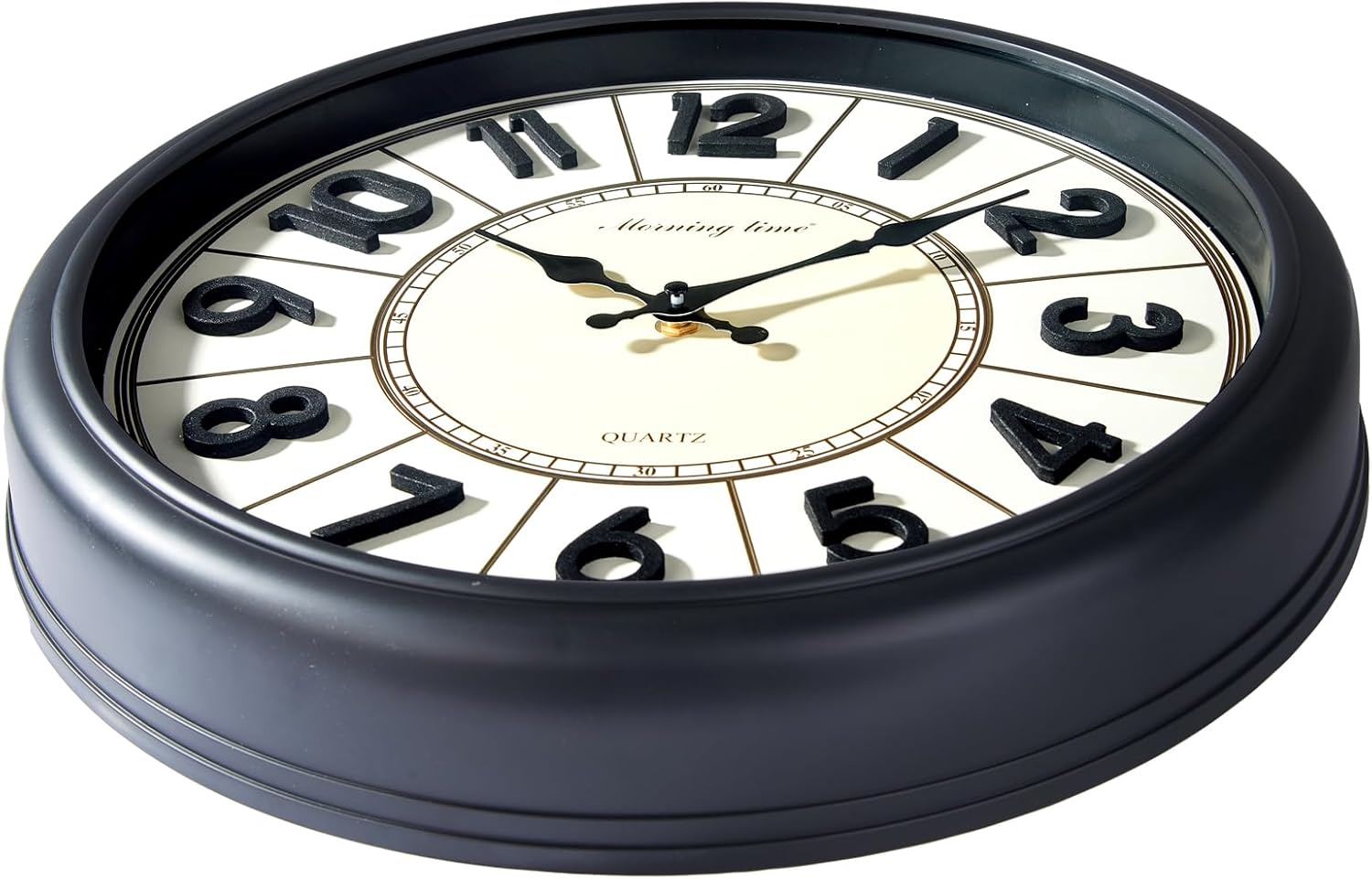 40Cm Wall Clock, round with 3D Numerals, Large Wall Clock, Battery Operated, Modern Decor for Home, Office, and Living Room image number 6