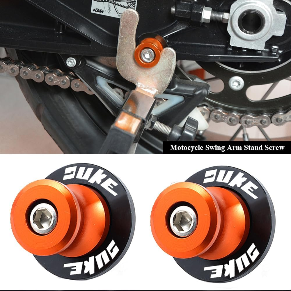 Duke Repair Stand Racing Adapter M10 10 Mm Bobbins Stand Holder for Duke 125 200 250 390 690 790 890 R 990690 Duke R /690 LC4 Supermoto LC4 Enduro /690 SMC (Orange) image number 2