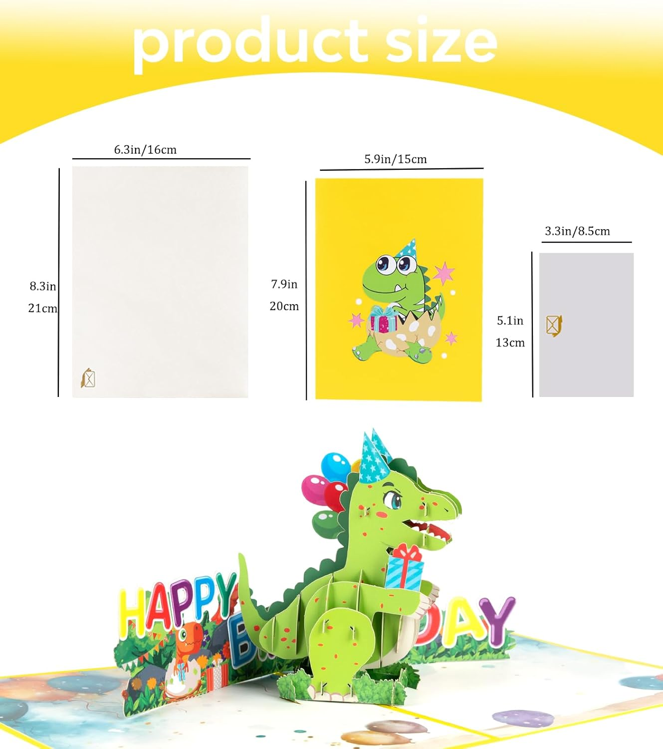 Magic Ants Jurassic Joy Birthday Greeting Card - 3D Pop up Birthday Card-Fun for Dinosaur Lovers image number 5