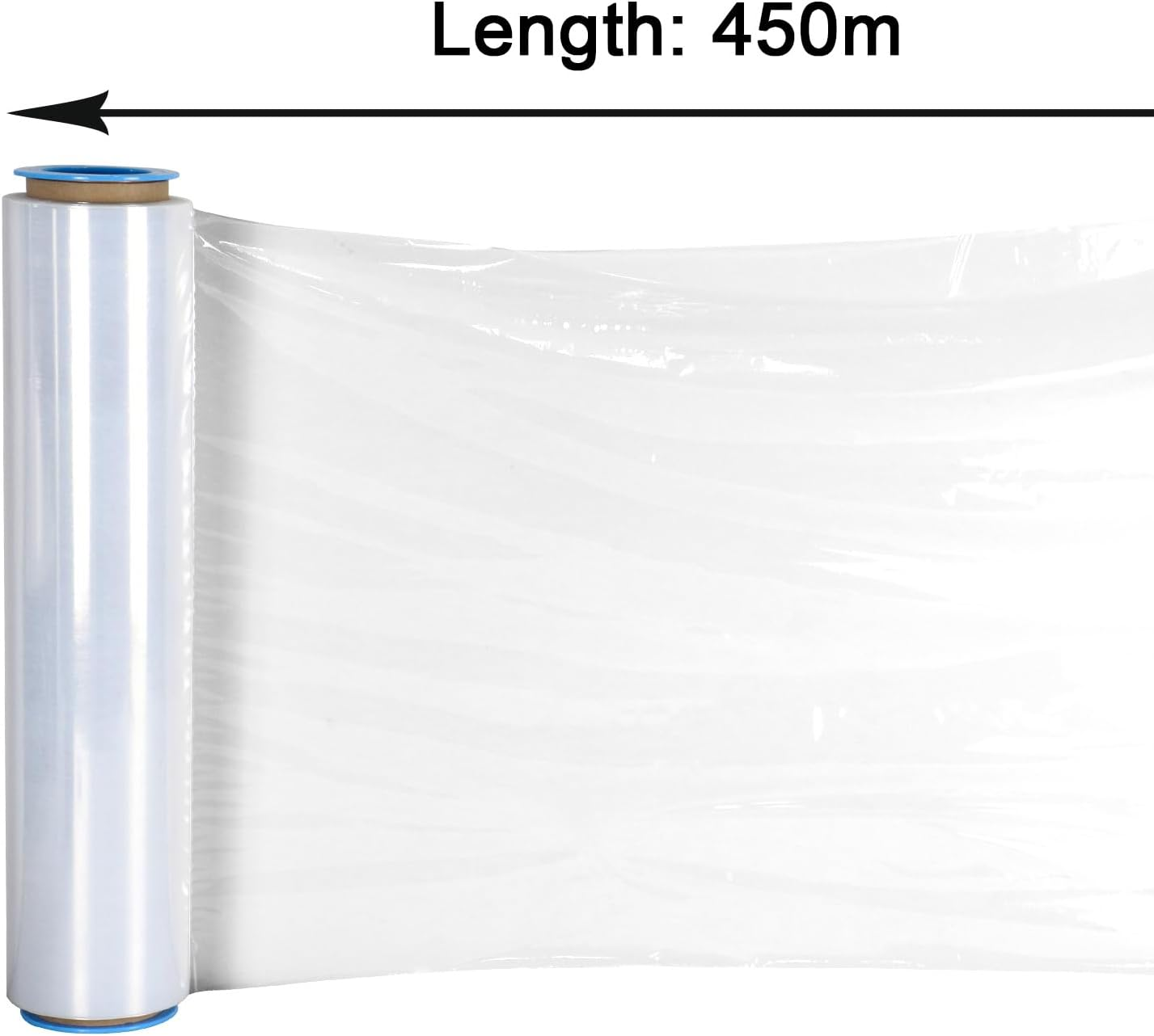 Clear Stretch Shrink Wrap Film, Heavy Duty Packaging Stretch Film for Shipping, Moving, Pallet, 1 Roll with 1 Pair Hand Saver,15 Inch X 1476Ft, 70 Gauge,Bomei PACK image number 3