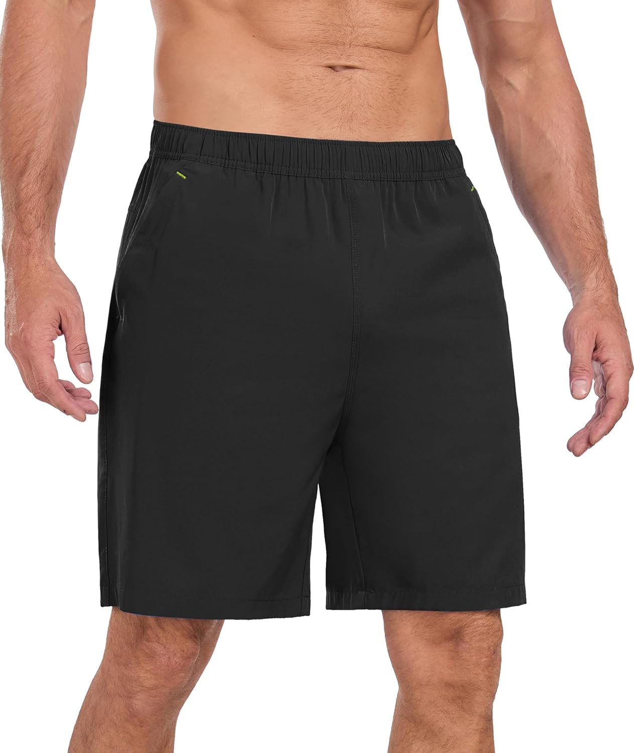 Gym Shorts for Men Quick Dry Fitness Sports Running Shorts Men Breathable with Zip Pockets