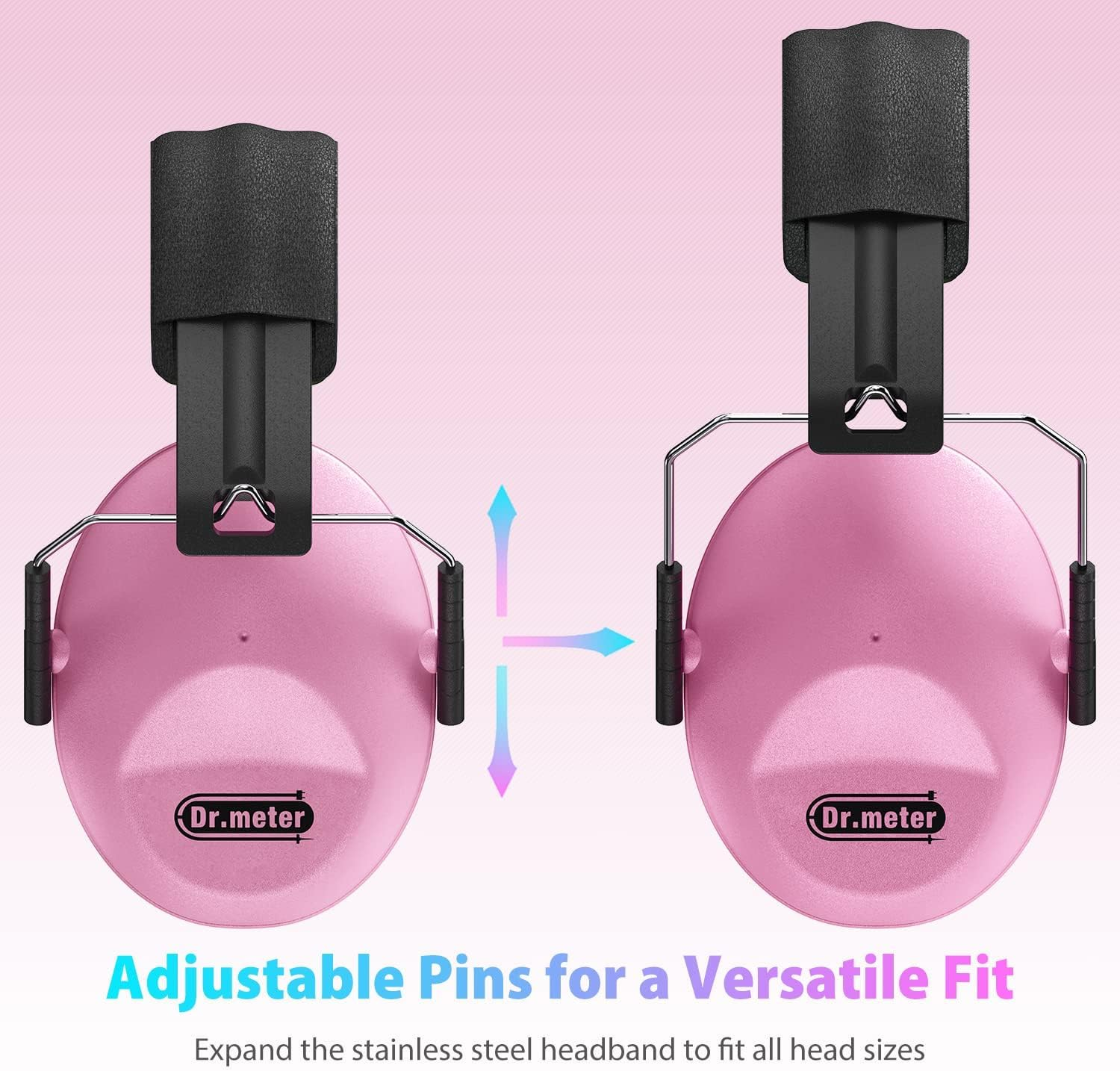 Dr.Meter Ear Muffs for Noise Reduction 27NRR Noise Cancelling Headphones for Kids with Adjustable Head Band, EM100 Hearing Protection Earmuffs for Football Game, Concerts, Air Shows, Fireworks