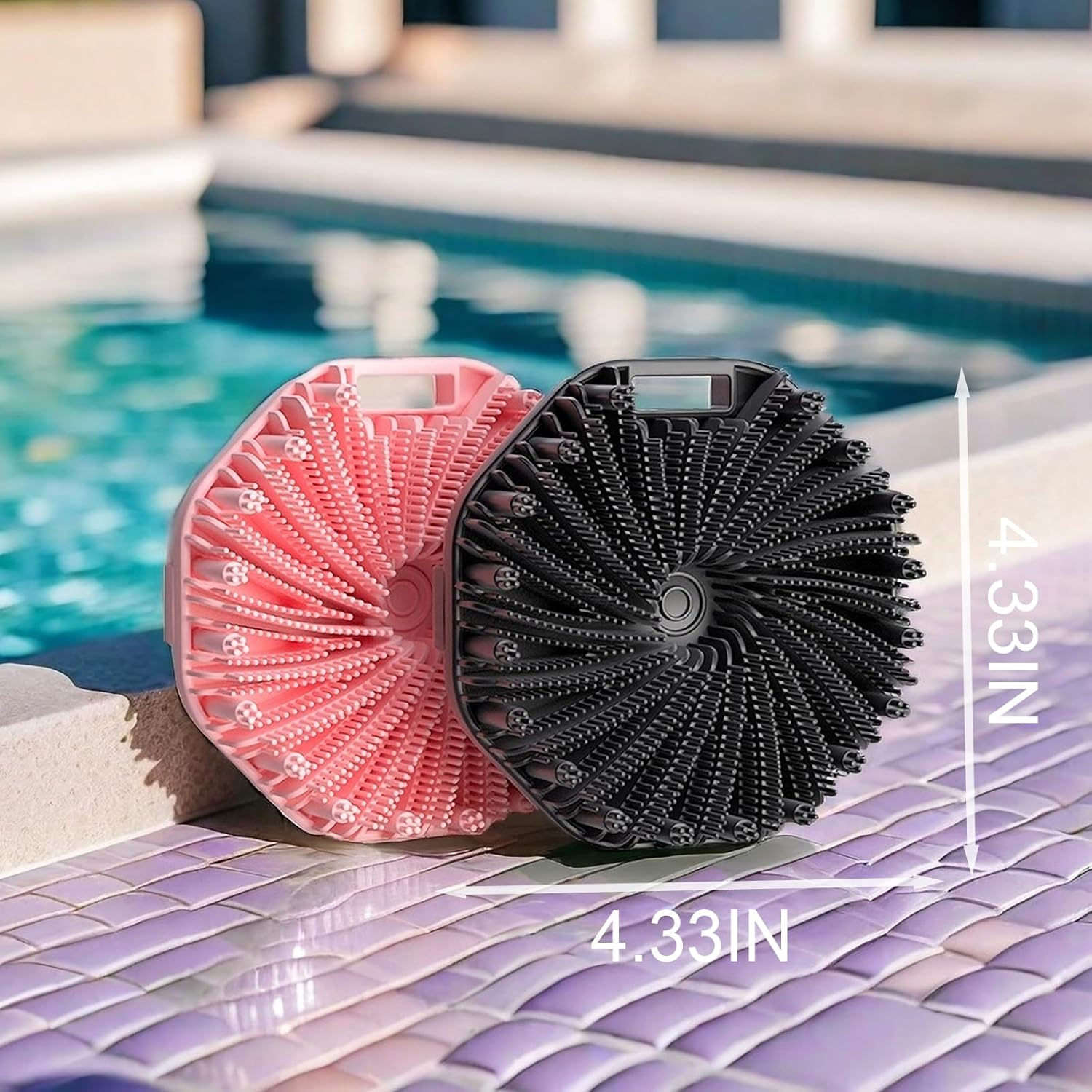 Silicone Body Scrubber, Exfoliating Body Scrubber for Sensitive Skin, Non-Slip Shower Scrubber for Body, Silicone Body Brush for Showering, Charcoal, Effective Showering Exfoliation, Gentle Massage image number 4