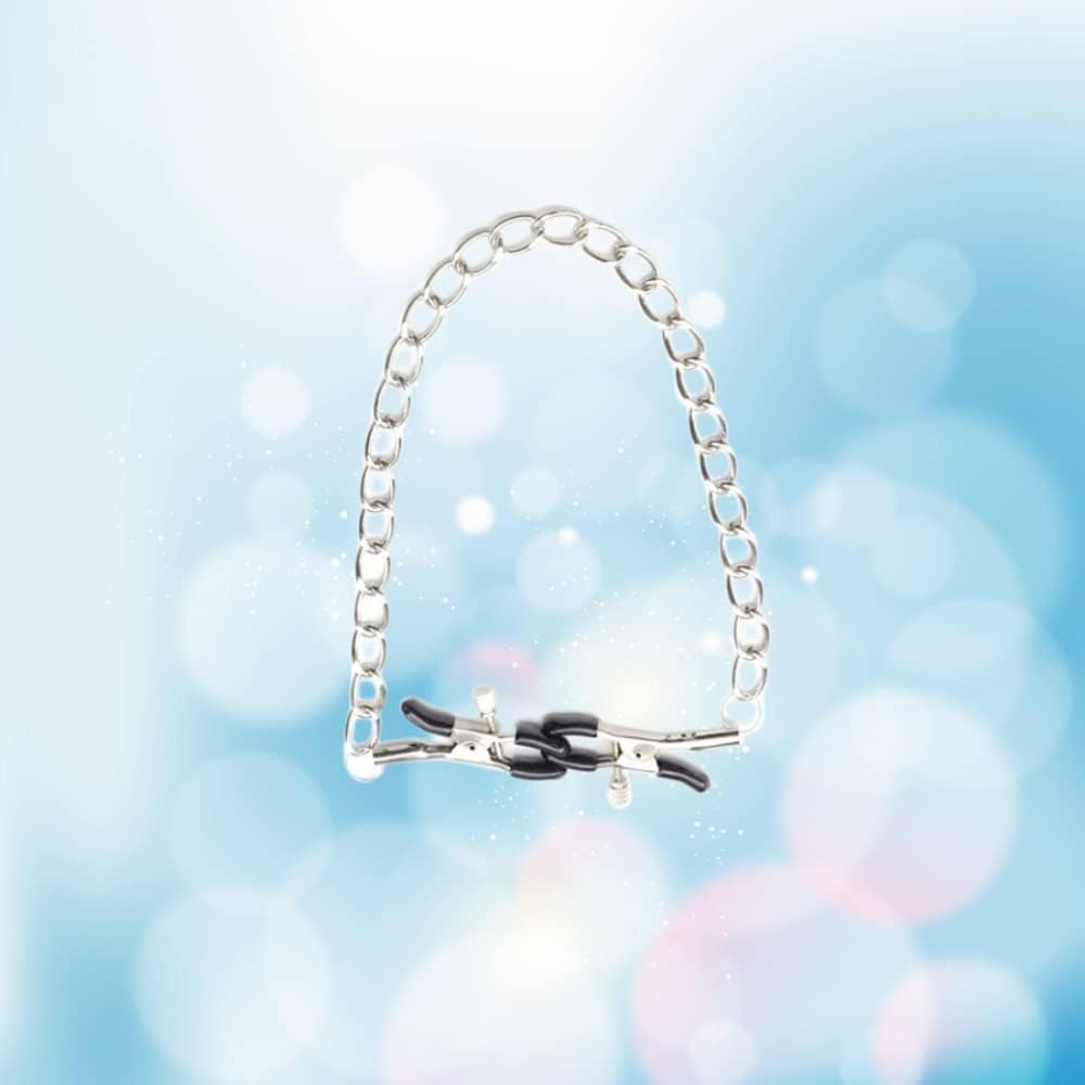 HUALI Nipple Clips Clamps Adjustable Pressure Breast Clamps Stainless Steel Non Piercing Nipple Rings Decorative Clip for Pleasure Toys Nipple for Women Men image number 1