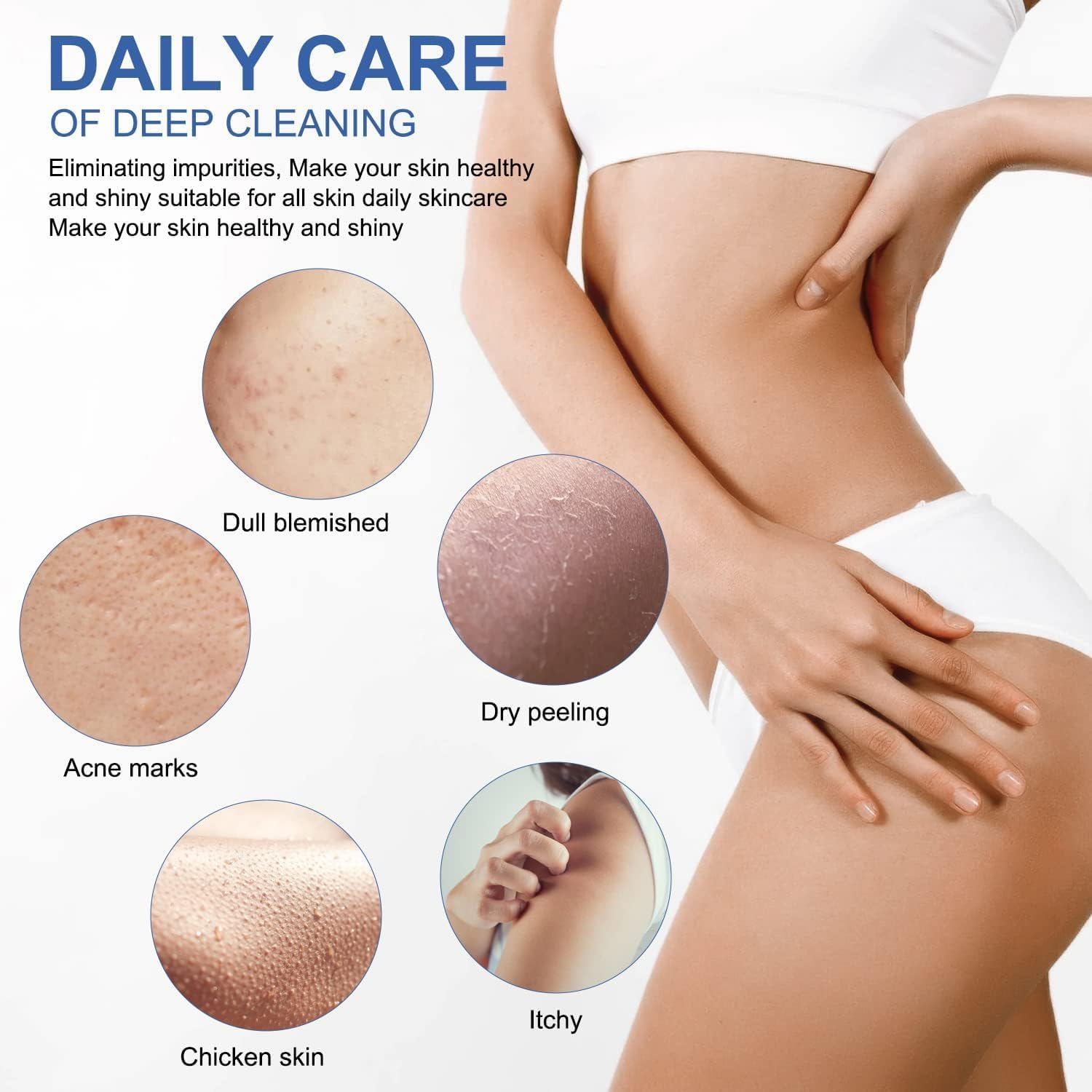 African Net Sponge Set - Authentic Exfoliating Body Scrubber for Shower, Long Stretch Wash Cloth - Red, Pink, Yellow, 3 Pack image number 1