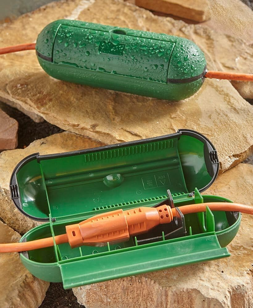 Leona Co Outdoor Extension Cord Safety Cover, Weatherproof Electrical Connection Box to Protect Outdoor Outlet, Plug, Socket, Christmas Holiday Decoration Light image number 2