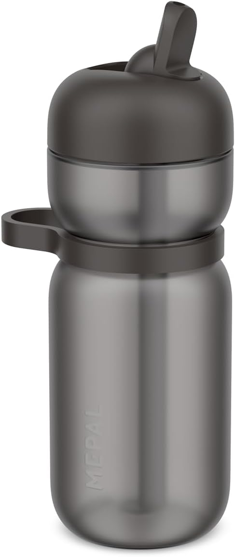 Mepal - Flip Sport Water Bottle - Leak-Proof (When Closed) - Comfortable Carry Handle - Built-In Straw - Water Bottle - 600 Ml - Graphite Black image number 5