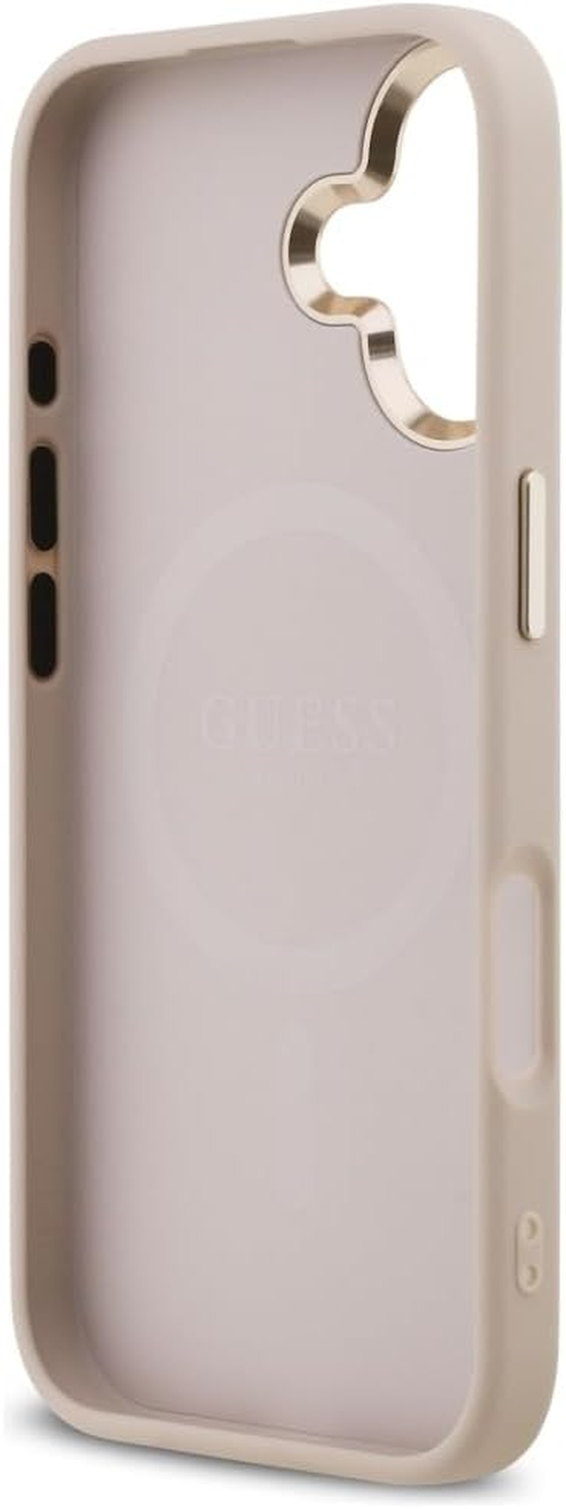 CG Mobile Guess 4G Triangle Logo Compatible with Magsafe Case for Iphone 17 (Pink/Gold) image number 2