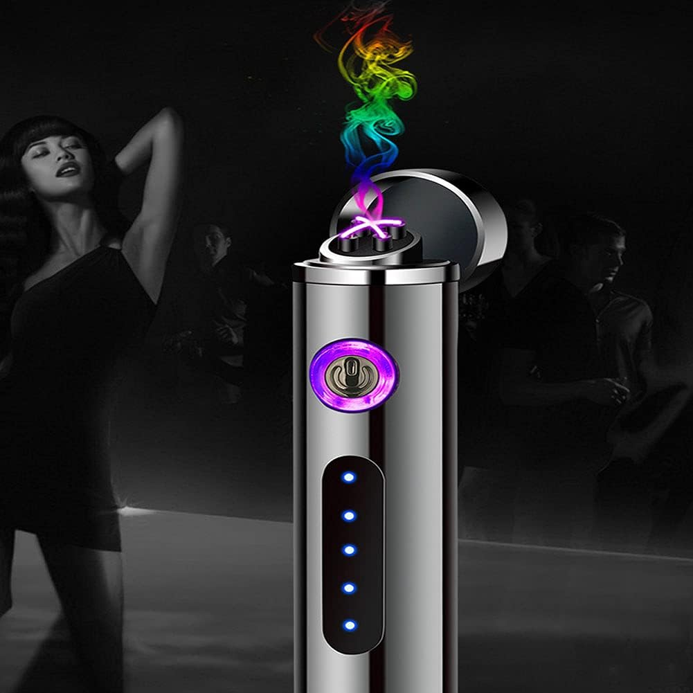 Nomel Double Arc Lighter, USB Rechargeable, Plasma, Metal, Black, Sleek, Modern, Classic, Portable, Electric Arc Lighter image number 3