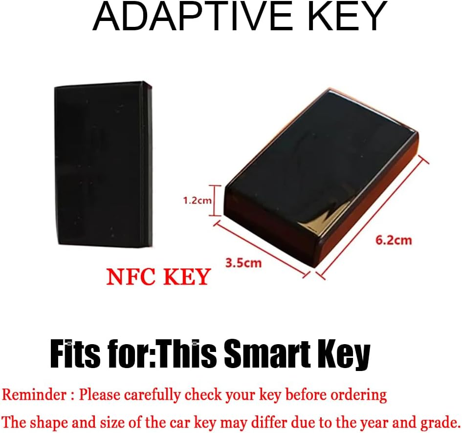 HIBEYO Fit for 2025 Volvo Leather Key Fob Cover Compatition with Volvo EX30 EX90 for Polestar 3 4 Polestar3 Polestar4 2025 NFC Accessories Smart Remote Auto Key Shell with Keychain(Black) - Black image number 5