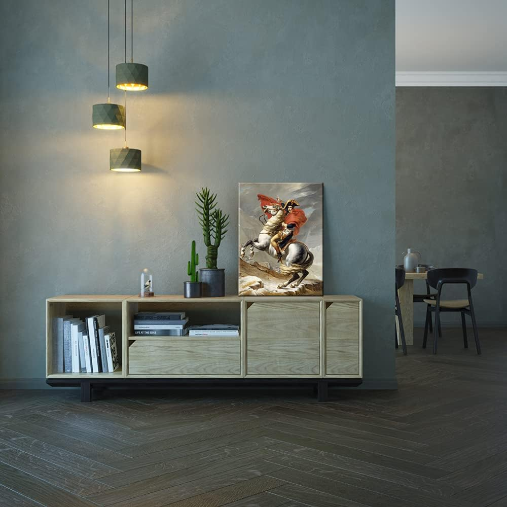 Wieco Art Napoleon Crossing the Alps of Jacques-Louis David Oil Paintings Reproduction Abstract HD Prints Wall Decor Classic Artwork for Home & Office Decoration JLDAVID-0001-3040 image number 2