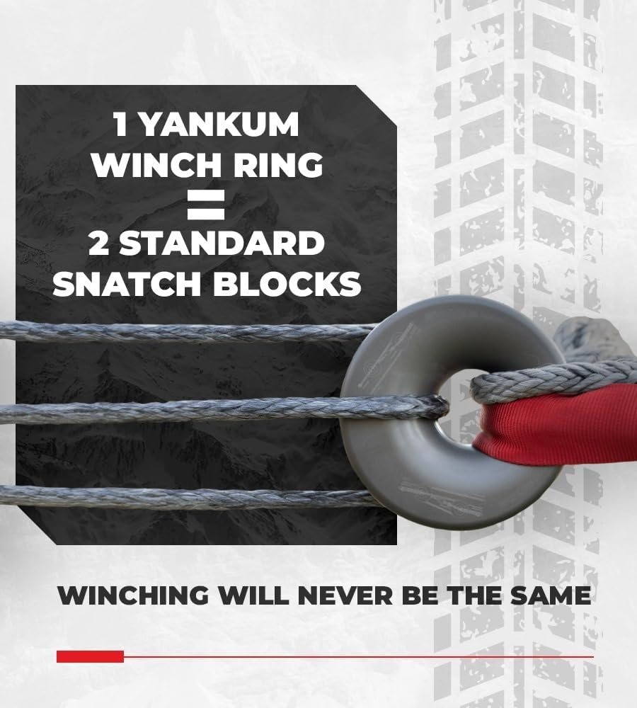 Yankum Ropes Snatch Block Ring, Made in the USA Snatch Block Pulley, Winch Pulley,Winch Snatch Block, off Road Towing Winch Snatch Blocks, ATV Snatch Block, Recovery Snatch Block, Winch Pulley image number 2