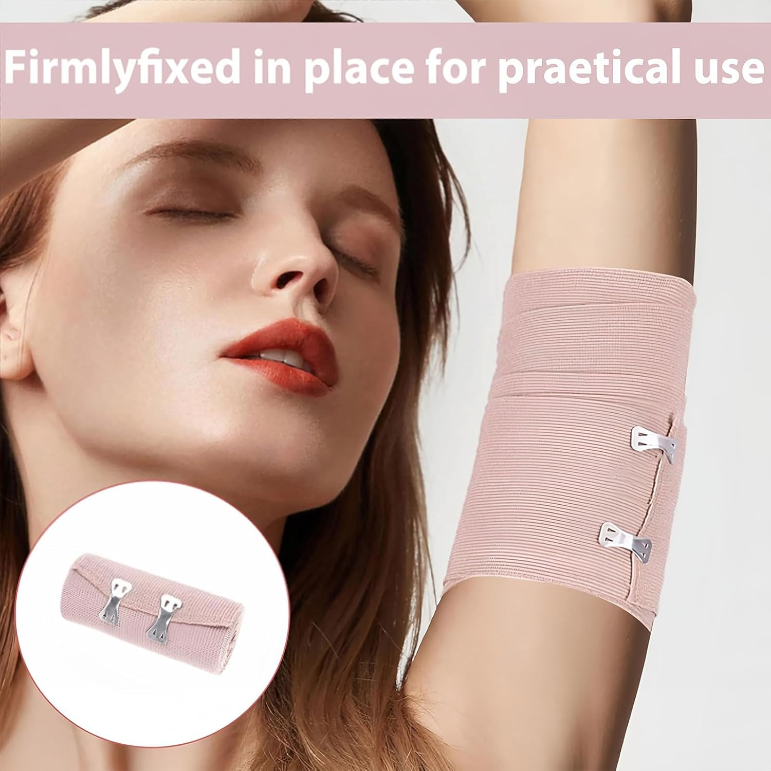 4 Pcs Compression Bandage Wrap 10CM X 4.5M, Breathable Elastic Sport Support Bandage Wrap for Knee, Ankle, Wrist, Legs & Arms - Ideal for Athletes & Injury Recovery image number 3