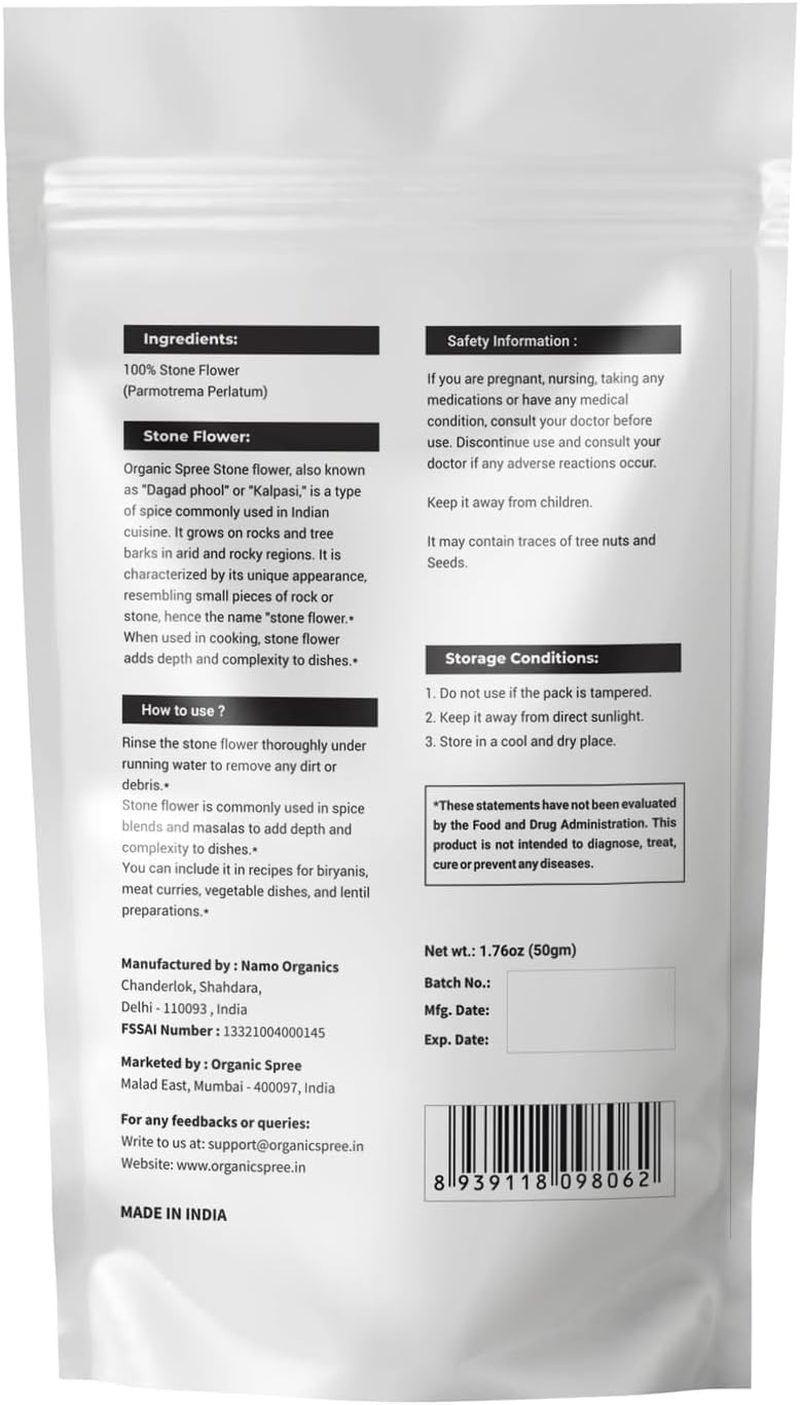 Organic Spree Stone Flower 50Gm (1.76Oz) Dagad Phool &ndash; Kalpasi &ndash; Pure and Natural 50Gm image number 2