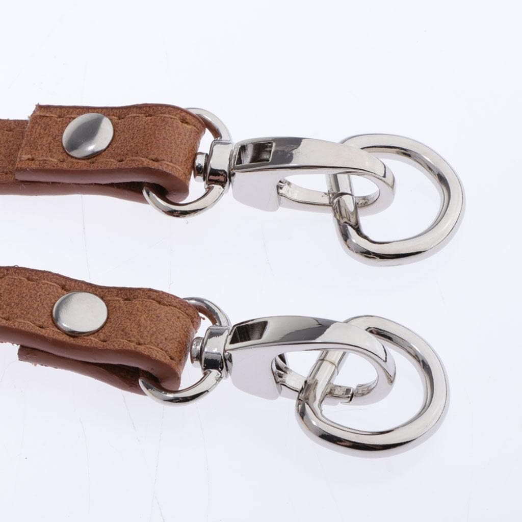 Hailong Ming Adjustable Leather Bag Replacement for Pocket Production - Black- Silver Buckle image number 5