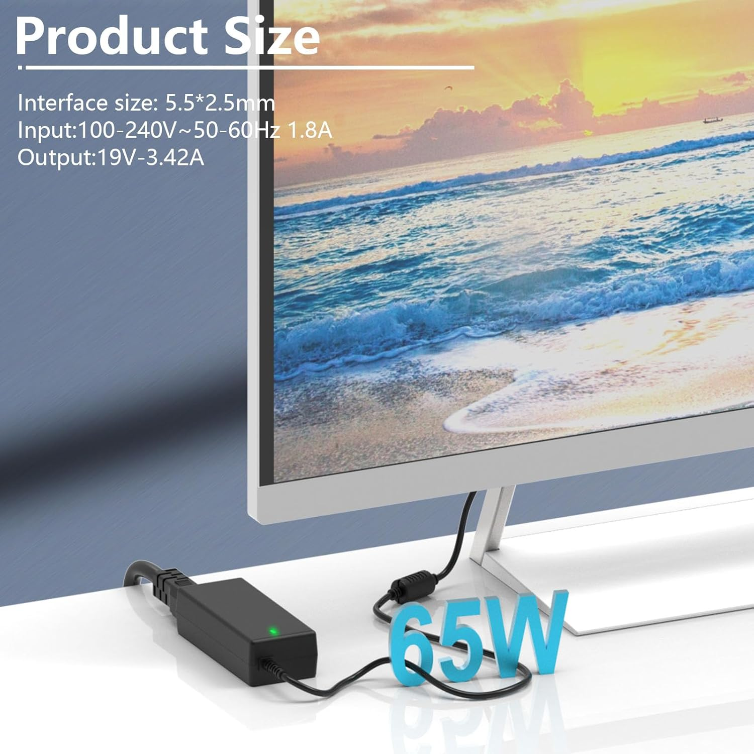 65W 19V Wireless Bluetooth Speaker Charger Cable for JBL Boombox 1 2 3, Power Supply for JBL Xtreme, Xtreme 2, Xtreme plus & Fugoo XL Bluetooth Speaker Box, Boost Soundbar Power Supply Adapter