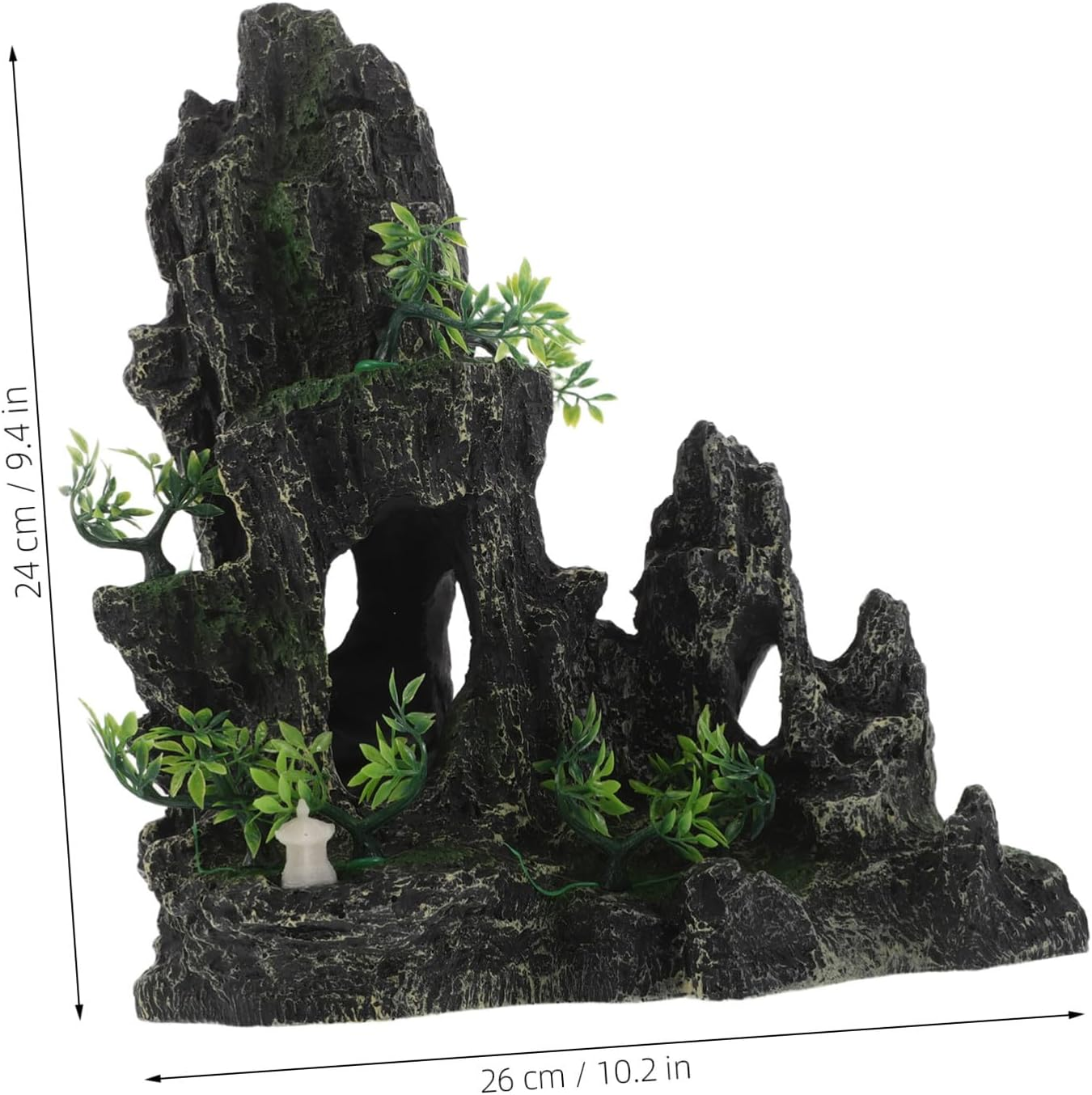 CORHAD Simulated Stone Fish Tank Rock Cave Decor for Aquarium with Shrimp Hideaway Naturalistic Artificial Rock Shelter Enhances Aquatic Habitat Suitable for Large Tanks image number 4