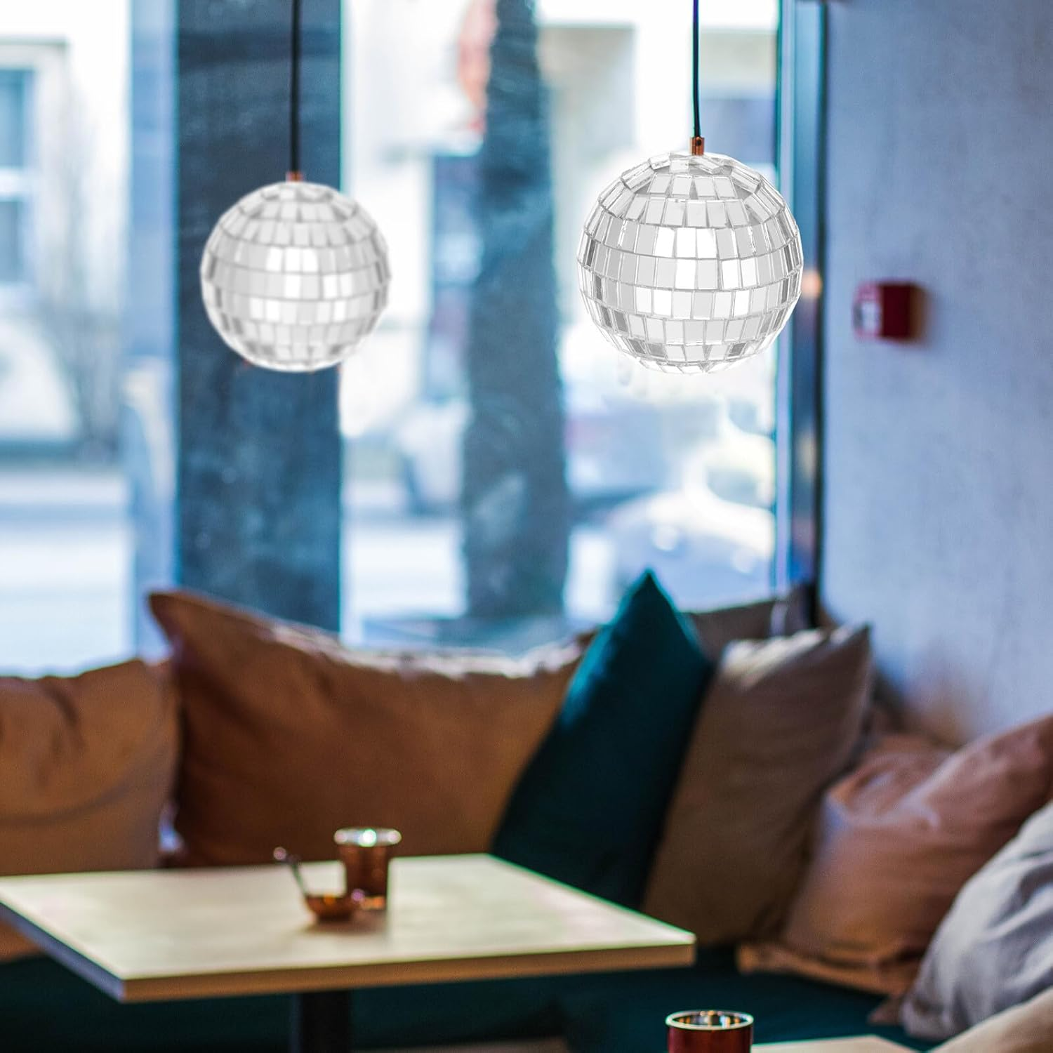 DEARMAMY 6Pcs Mosaic Glass Lawn Light Lampshades 5Cm Miniature String Light Covers DIY Supplies Reflective Outdoor Garden Lamp Shells image number 1