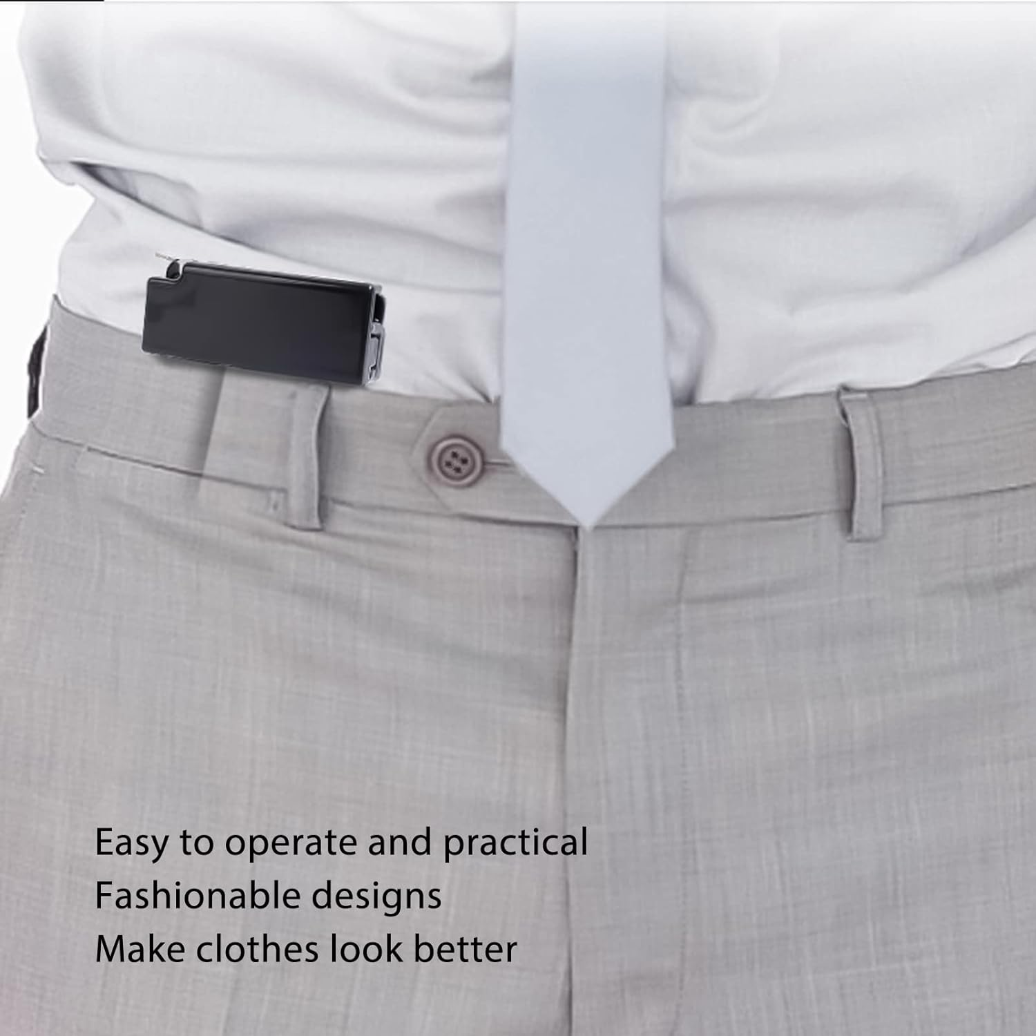 Pants Adjustment Buckles,Elastic Waist Clip,Belt Substitution with Unique Card Slot Design for Pants or Skirts, Made of Sturdy ABS Material, Detachable Structure, Tight Fit image number 3