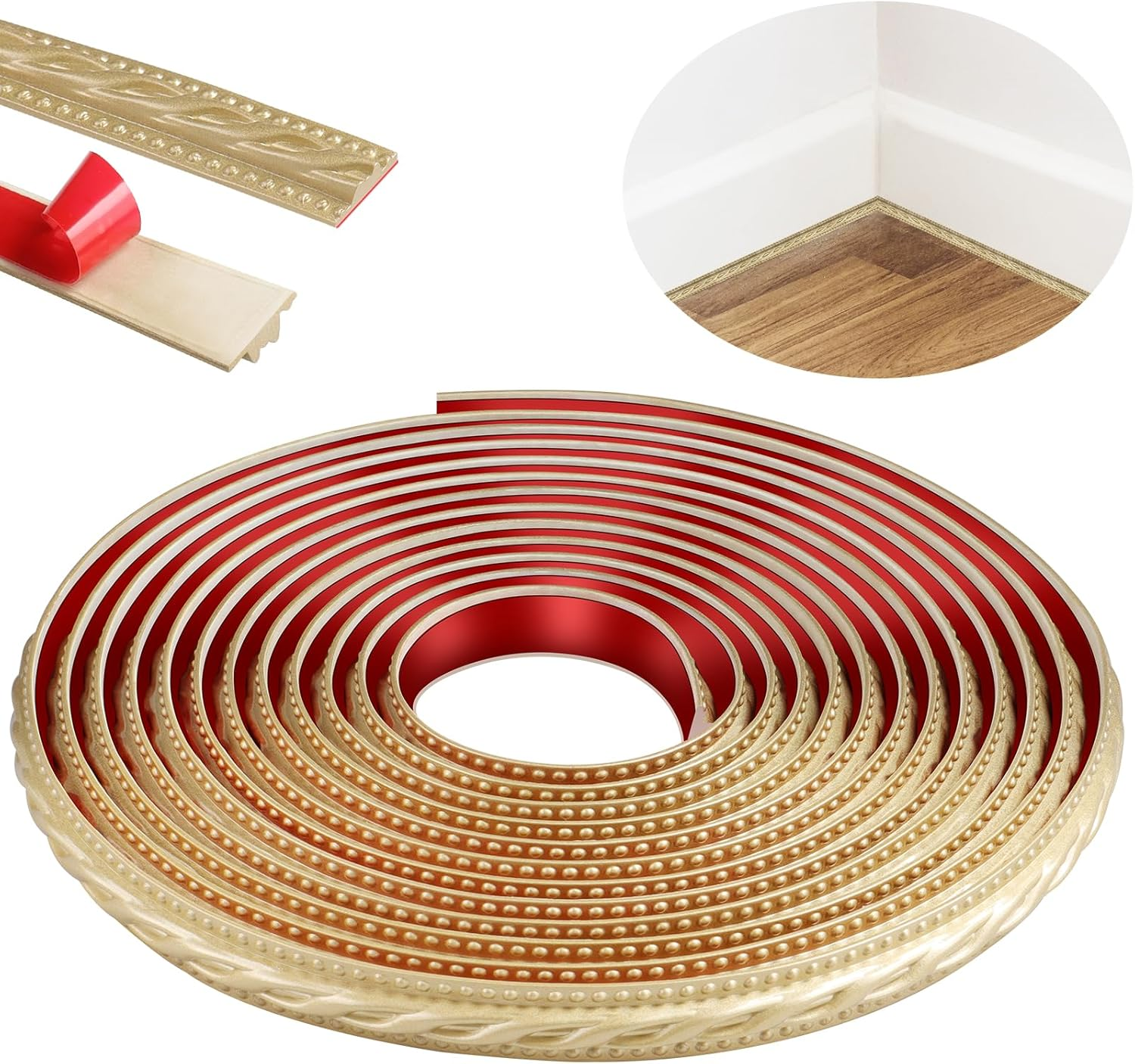 600Cm Self-Adhesive Moulding Trim, Peel and Stick Ceiling Coving,3D Wall Trim for Mirror Frames, Furniture, Door Frames, Ceilings, Home Decoration(White)