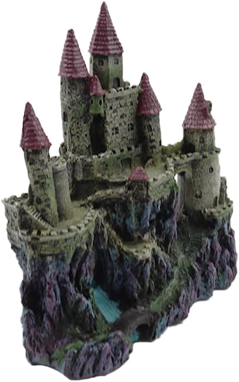 NUZAMAS Castle Aquarium Decoration Aquarium Rock Fish Tank Driftwood Castle Cave Hideouts House for Fish Tank Ornaments Home Fish Tank Decor Supplies image number 4