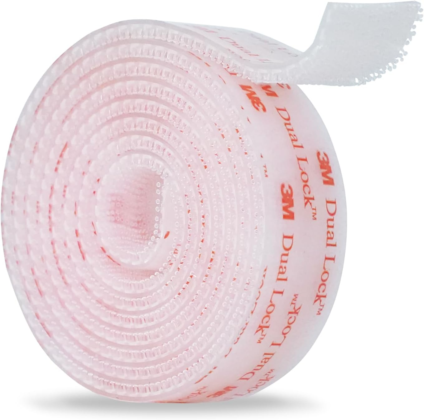 Bulina Dual Lock SJ3560 25Mm X 1.9M Clear 1 Pack Reclosable Fastener Mounting Tape Interlocking Mushroom Shaped Strong Adhesive Hook Lock Sticky Tape for Indoor and Outdoor