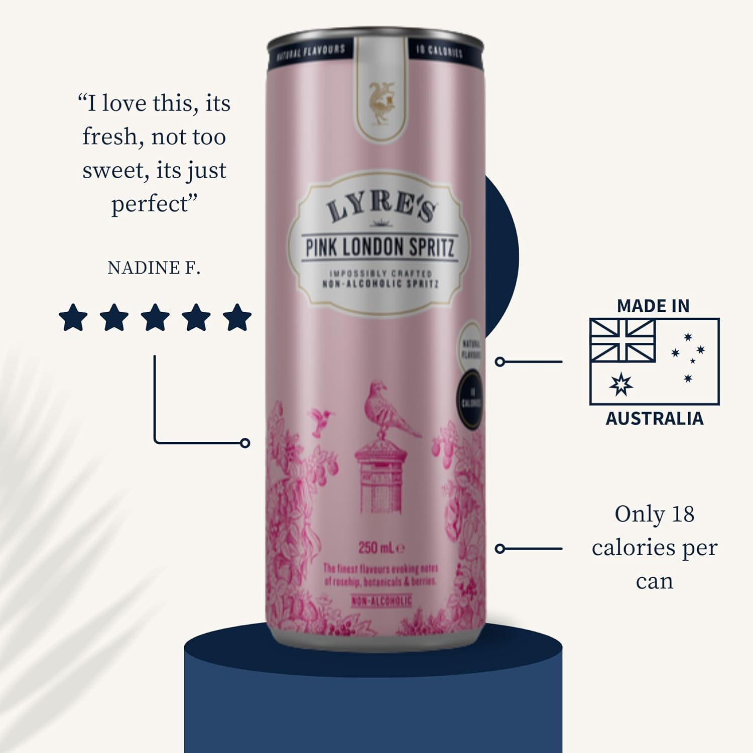 Lyre'S Non-Alcoholic Pink Spritz Ready to Drink, Case of 24 image number 4