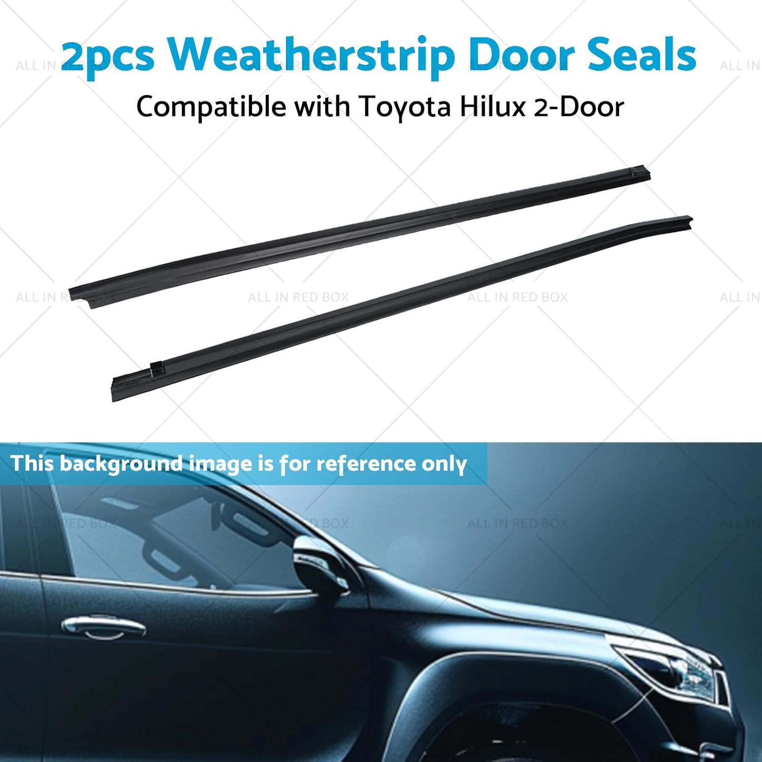 KAKA AUTO PARTS 2PCS Window Seal Weatherstrip Window Moulding Trim Seal Rubber Suitable for Toyota Hilux 2-Door Ute 2005-2015 image number 5