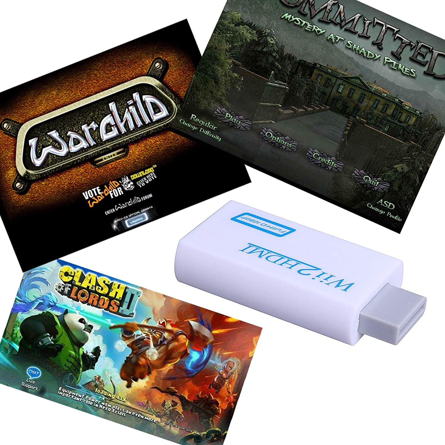 Wii to HDMI Converter Kinstecks Wii HDMI Converter with 1080P/720P Video Output and 3.5Mm Audio + 1M HDMI Cable for Wii (White) image number 2