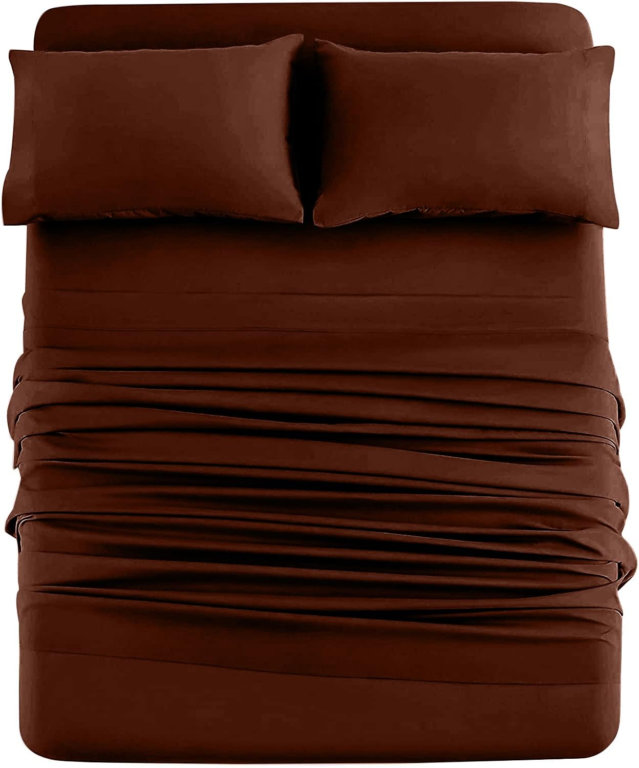 DAN RIVER King Jersey Sheet Set|Luxury Heather 100% Cotton Bed Sheets|T-Shirt Sheets|All Season Bedding|Soft Comfortable Deep Pocket Jersey Cotton Bed Sheets (4Pc, King, Light Blue)