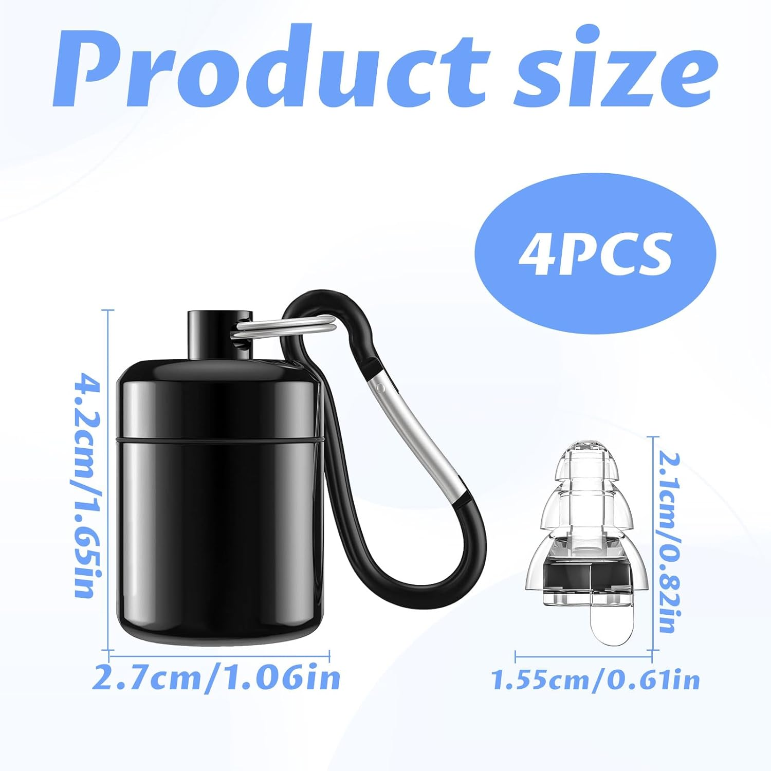 Concert Earplugs, Ear Plugs Concert, 4Pcs Ear Plug, High Fidelity Concert Earplugs, 24Db Advanced Filter Technology Ear Protection for Music Festivals, Dj'S, Nightclub, Drummers. image number 2