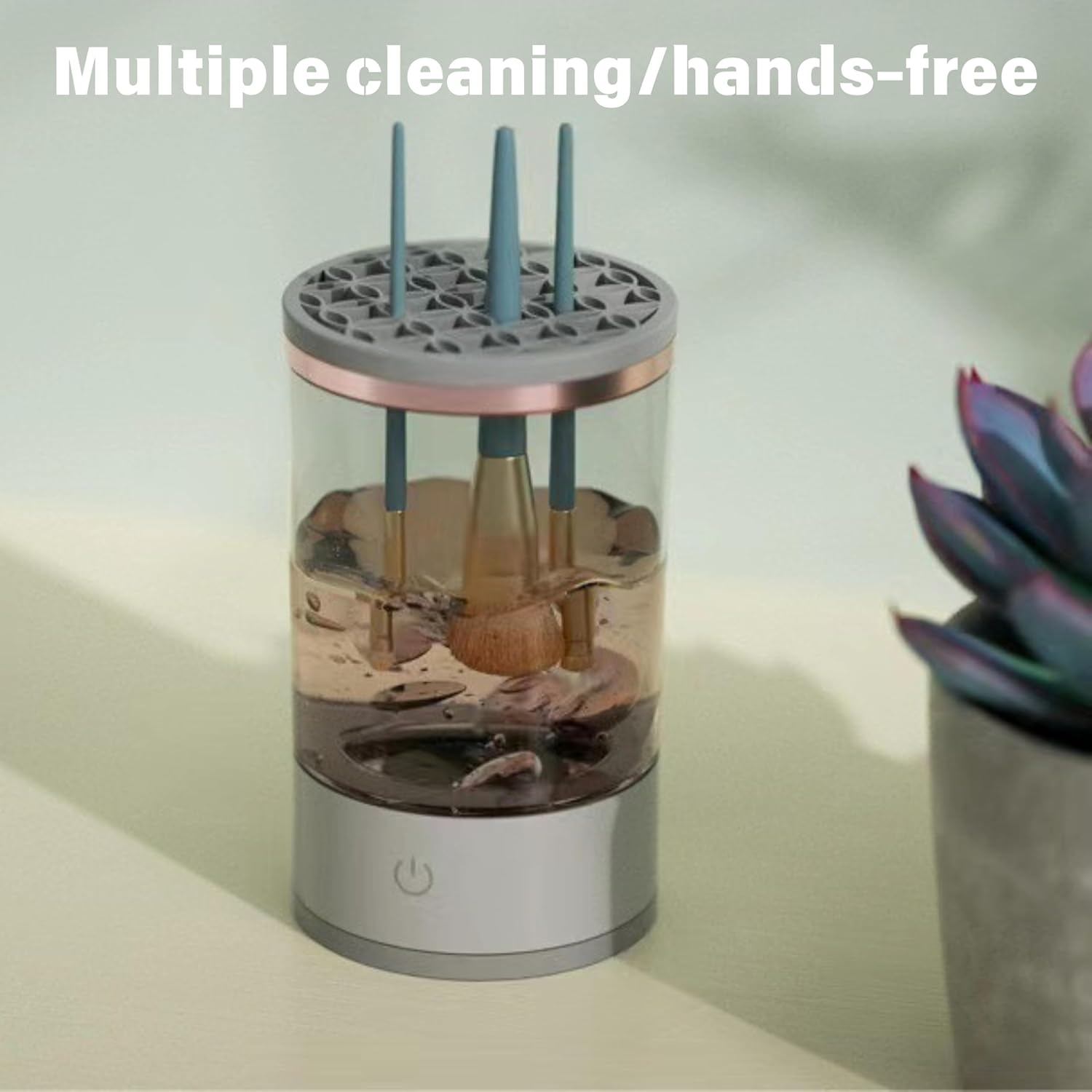 Automatic Makeup Brush Cleaner, Portable Compact Design, Deep Cleaning for All Brush Types (Plug In) image number 2