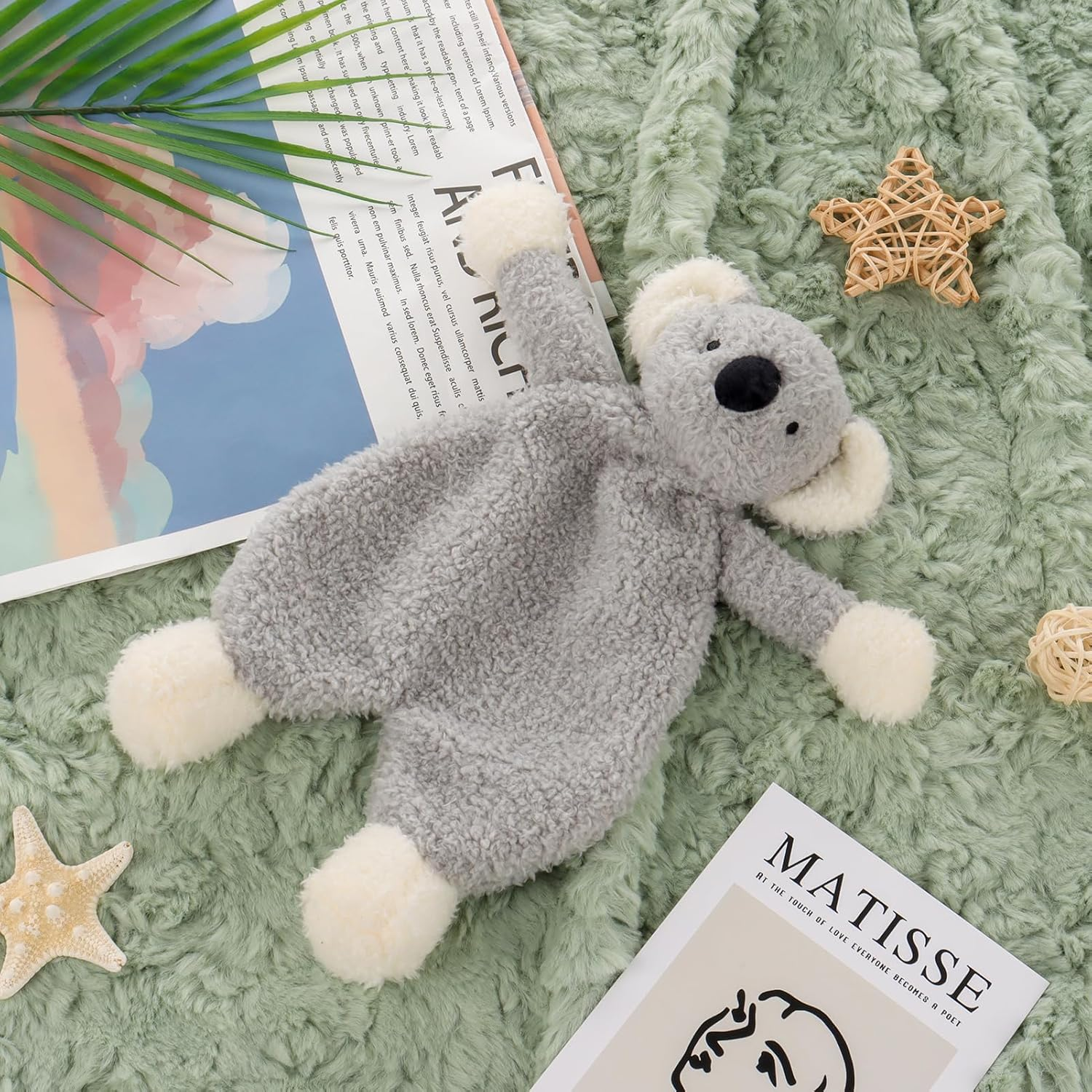 Apricot Lamb Snuggler Plush Infant Stuffed Animals Hug Koala Security Blanket Plush Baby Lovey (Hug Koala, 10Inches) image number 3