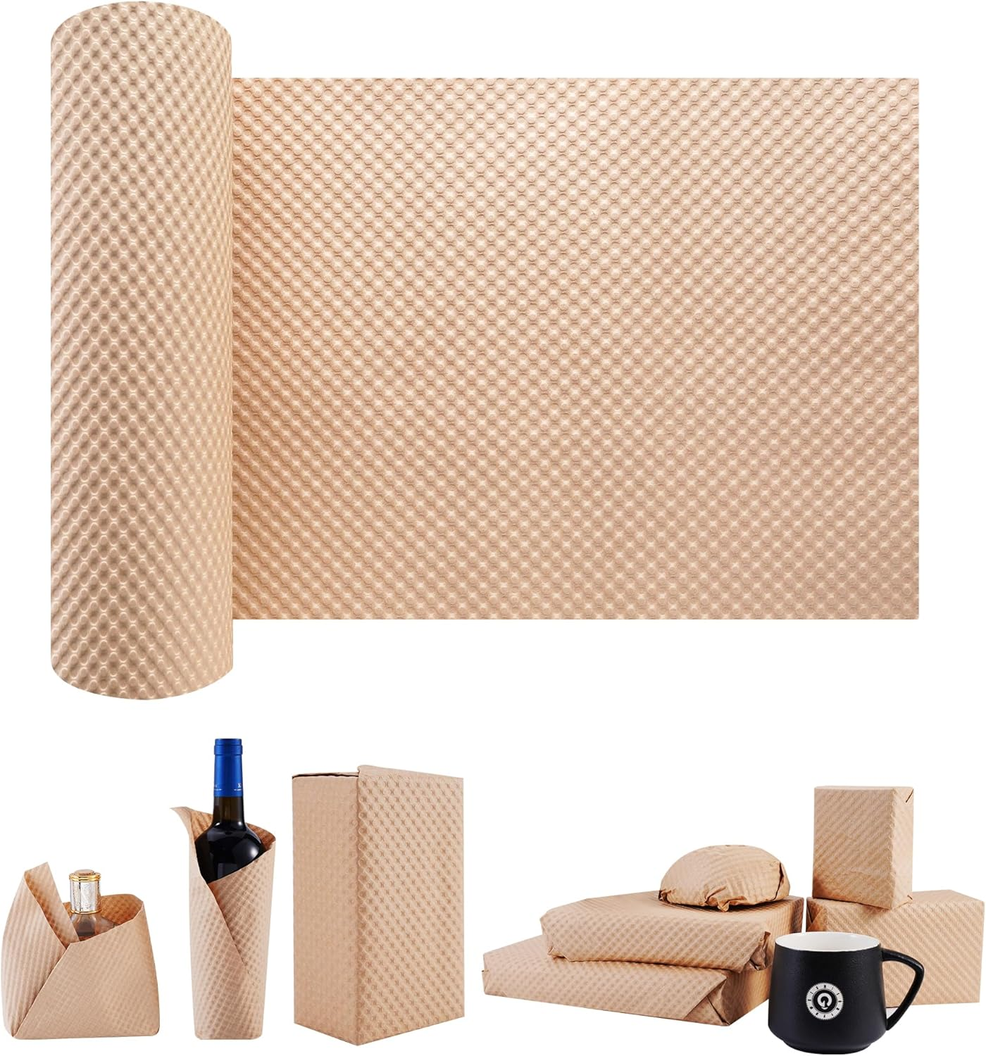 Jjhpaperix Honeycomb Packing Paper Roll &ndash; 30CM X 30M | Eco-Friendly Cushion Wrap for Moving & Shipping | Recyclable Kraft Paper | Bubble Wrap Alternative | Plastic-Free Packaging image number 2