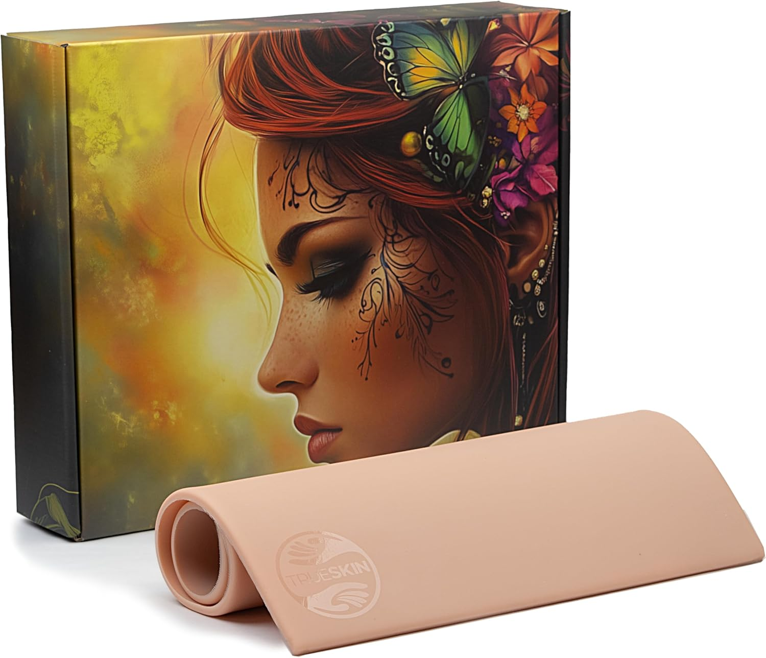 Trueskin Platinum Silicone Tattoo Practice Skin - 12" X 36" Canvas - Super Thick (4-5Mm) - Trade Show Quality - Fake Skin for Tattooing