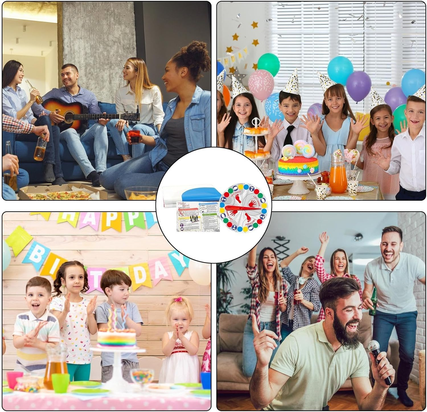 Game - Classic Twist Poses Floor Game I Twisting Mat Game, Board Games Activity Mat, Floor Games with Mats, Twist Poses Large Mat Balance Mat Interactive Toys for Kids and Adults. image number 5