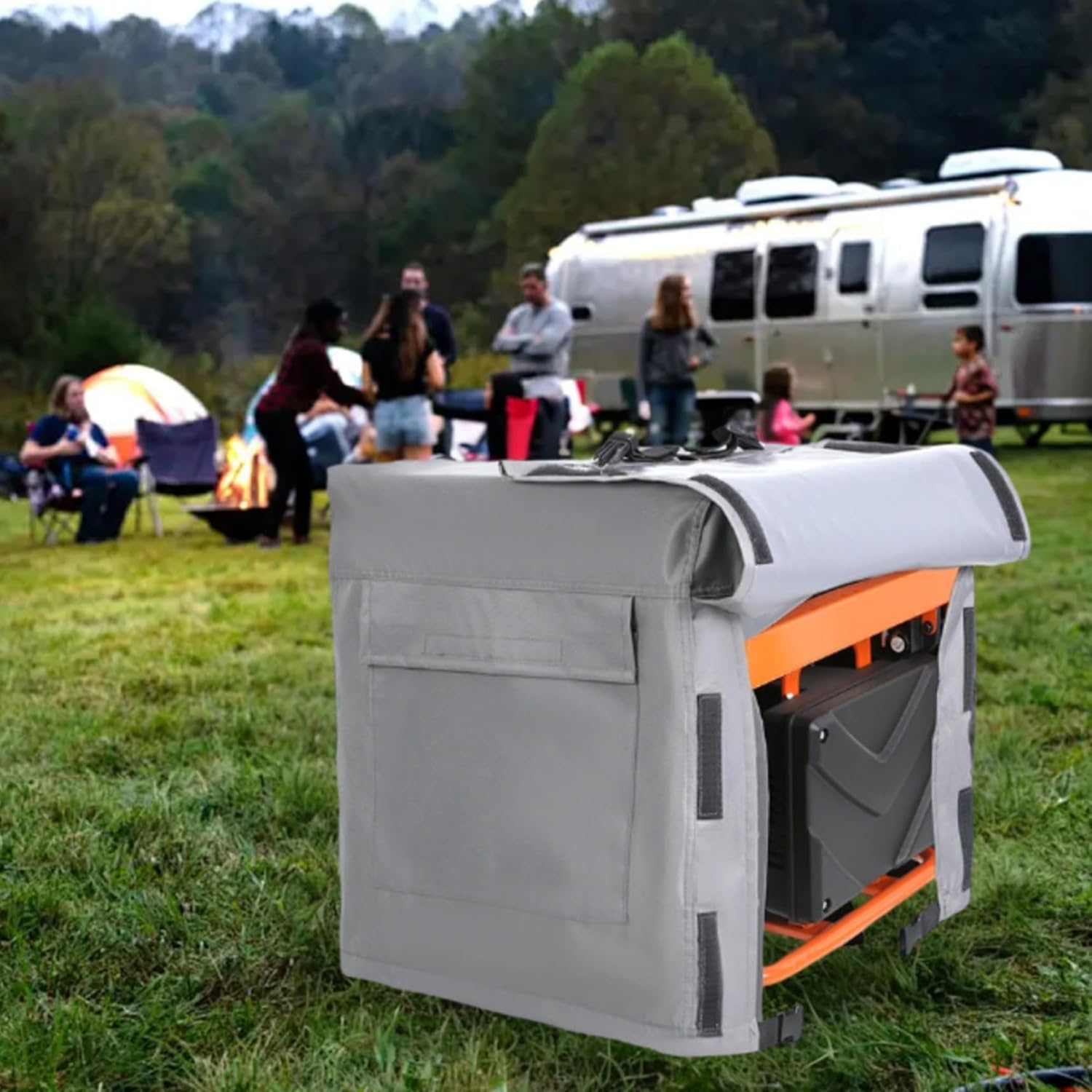 Generator Covers Heavy Duty 600D Oxford Cloth Generator Covers While Running, Water/Snow/Uv/Wind Proof Generator Covers, 20X26X20 Inch Portable Generator Covers for Outside image number 4