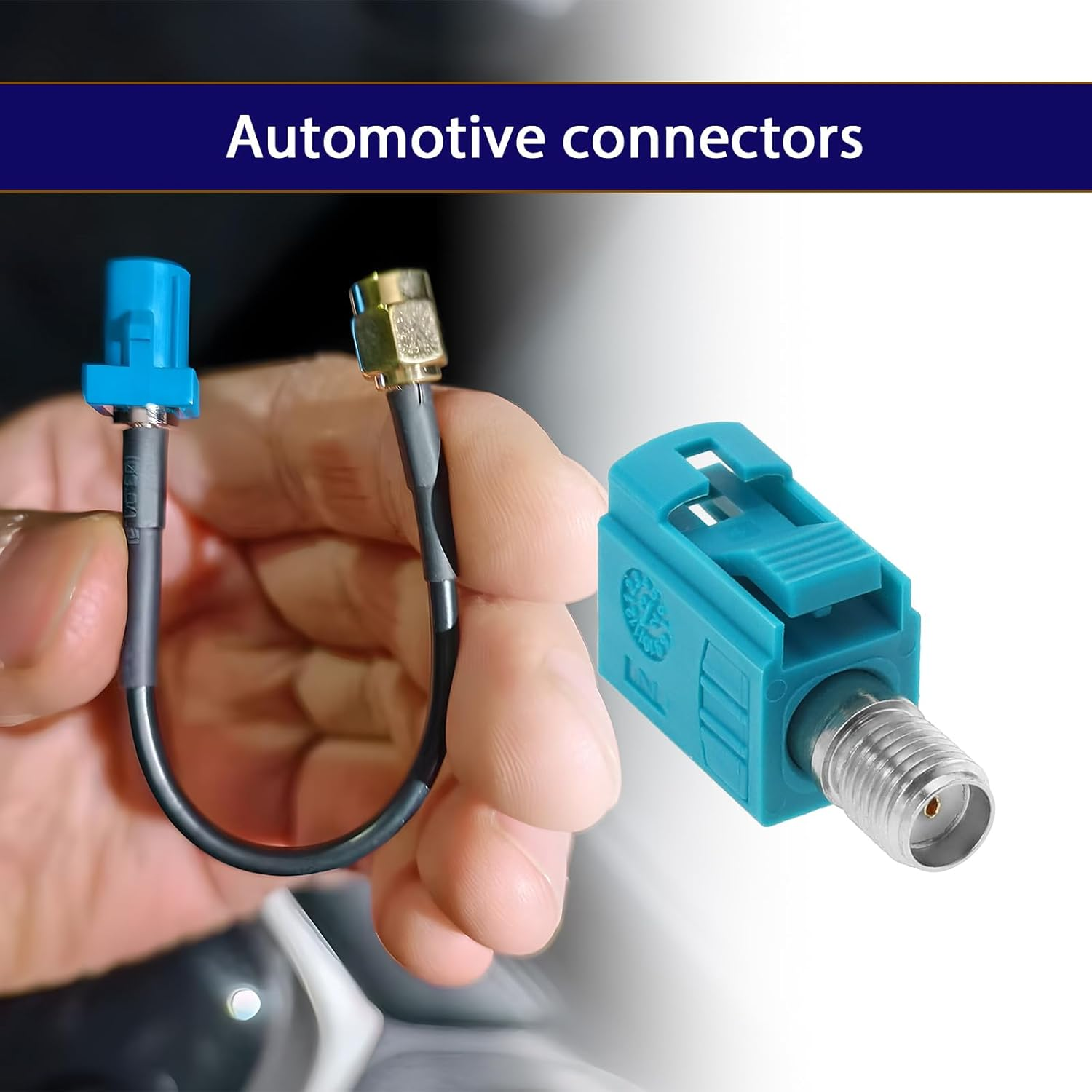 SING F LTD Fakra Z Female to SMA Female Interseries Adapter Universal Compatible Withgps Multi-Function Antennas 4G/5G Cellular Aqua Blue image number 3