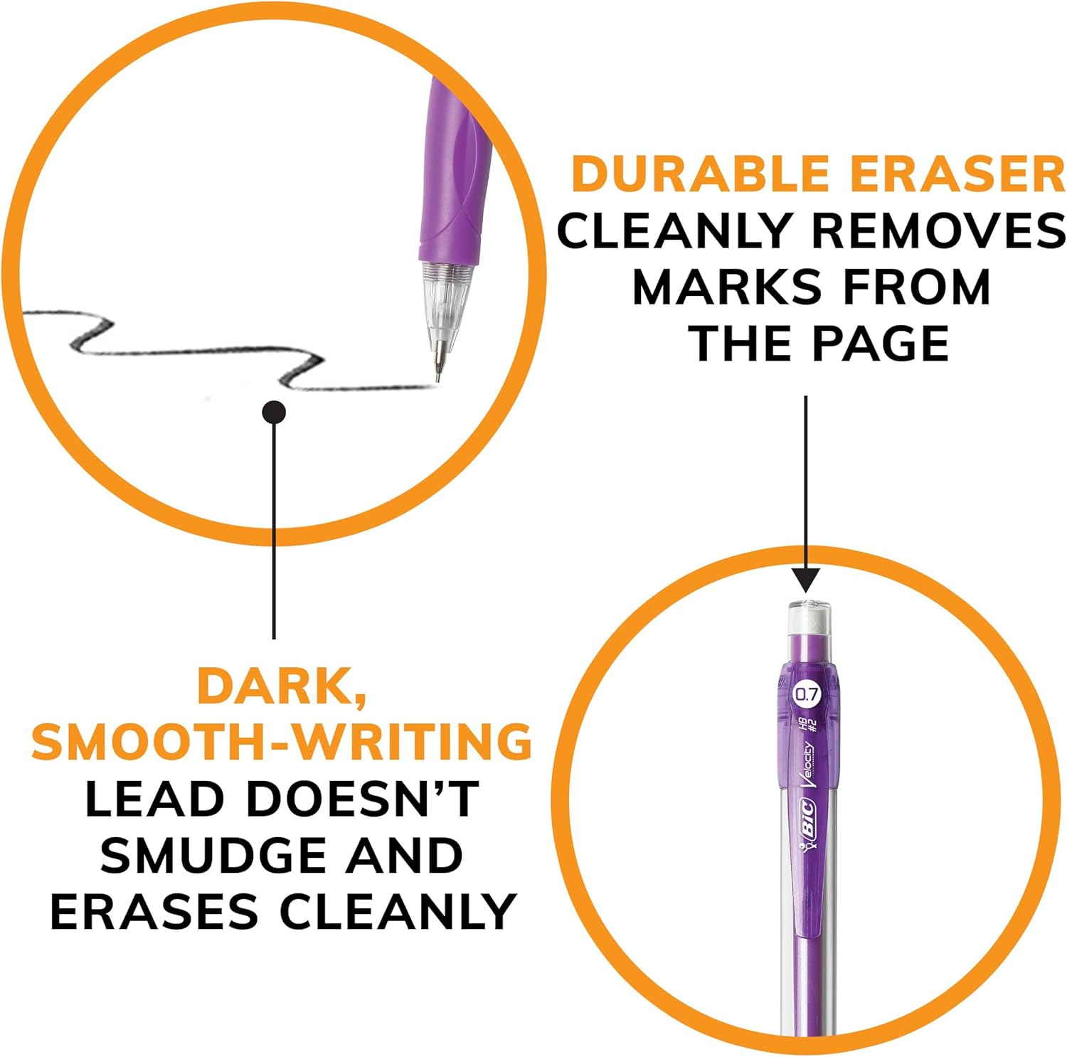 BIC Velocity Mechanical Pencil, Medium Point (0.7 Mm), 4-Count image number 4