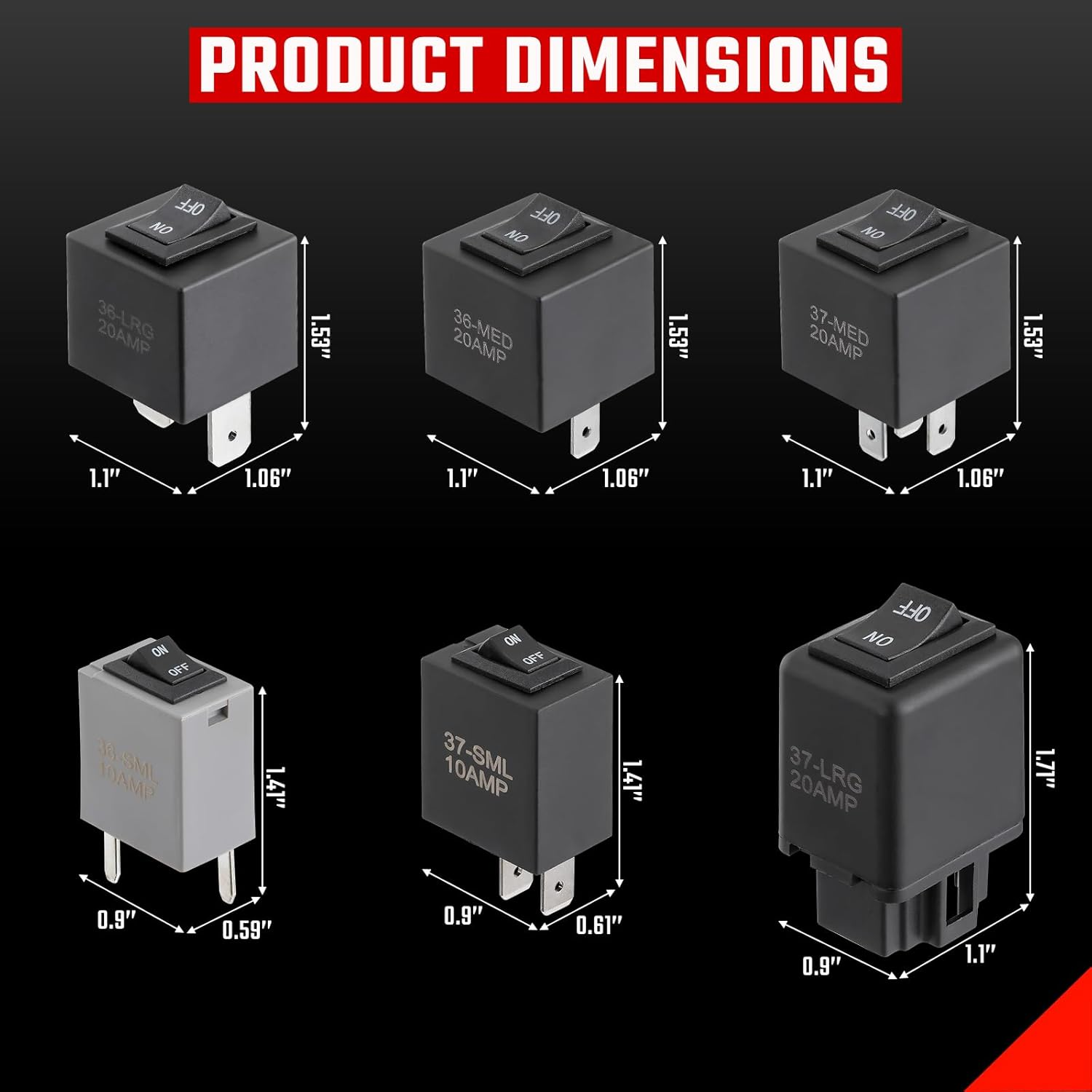ISINFLASH Fuel Pump Relay Bypass Master Kit, Relay Tester Diagnostic Scan Tool Relay Bypass Switch Kit Replaces 9036 9037 9038 Pack of 6