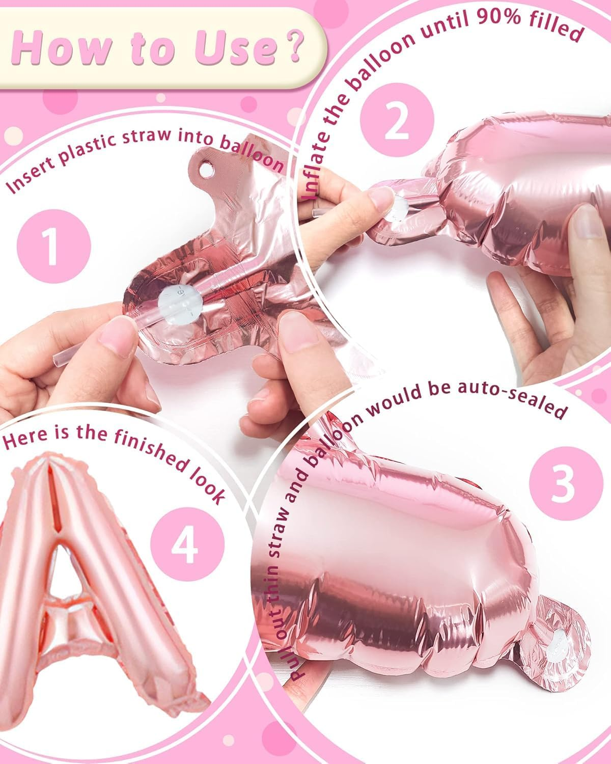 Mothers Day Party Balloons Kit Decorations Pink HAPPY MOTHERS DAY Letter Aluminum Mold Balloon Set - Best Mom Ever Decorations Mothers Birthday Party image number 3