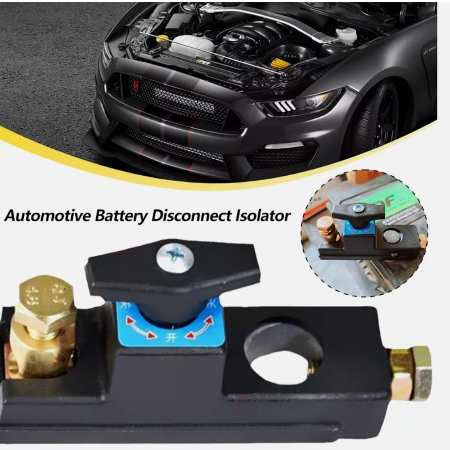 MTJNYZA 12V 24V Heavy Duty Car Battery Isolator Switches,Disconnect Isolator Cut off S-Witches,Universals Battery Terminal Anti-Leakage Switches for Car Truck Boat