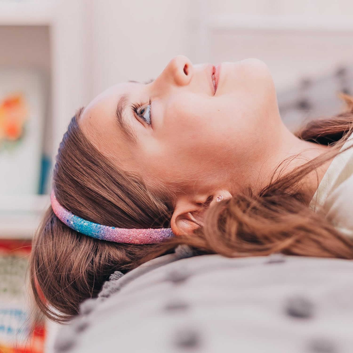 FROG SAC 6 Headbands for Girls - Thin Head Bands for Kids, Hair Band Accessories for Toddlers, Little Girl Headband Set, Easter Basket Fillers Stocking Stuffers image number 5